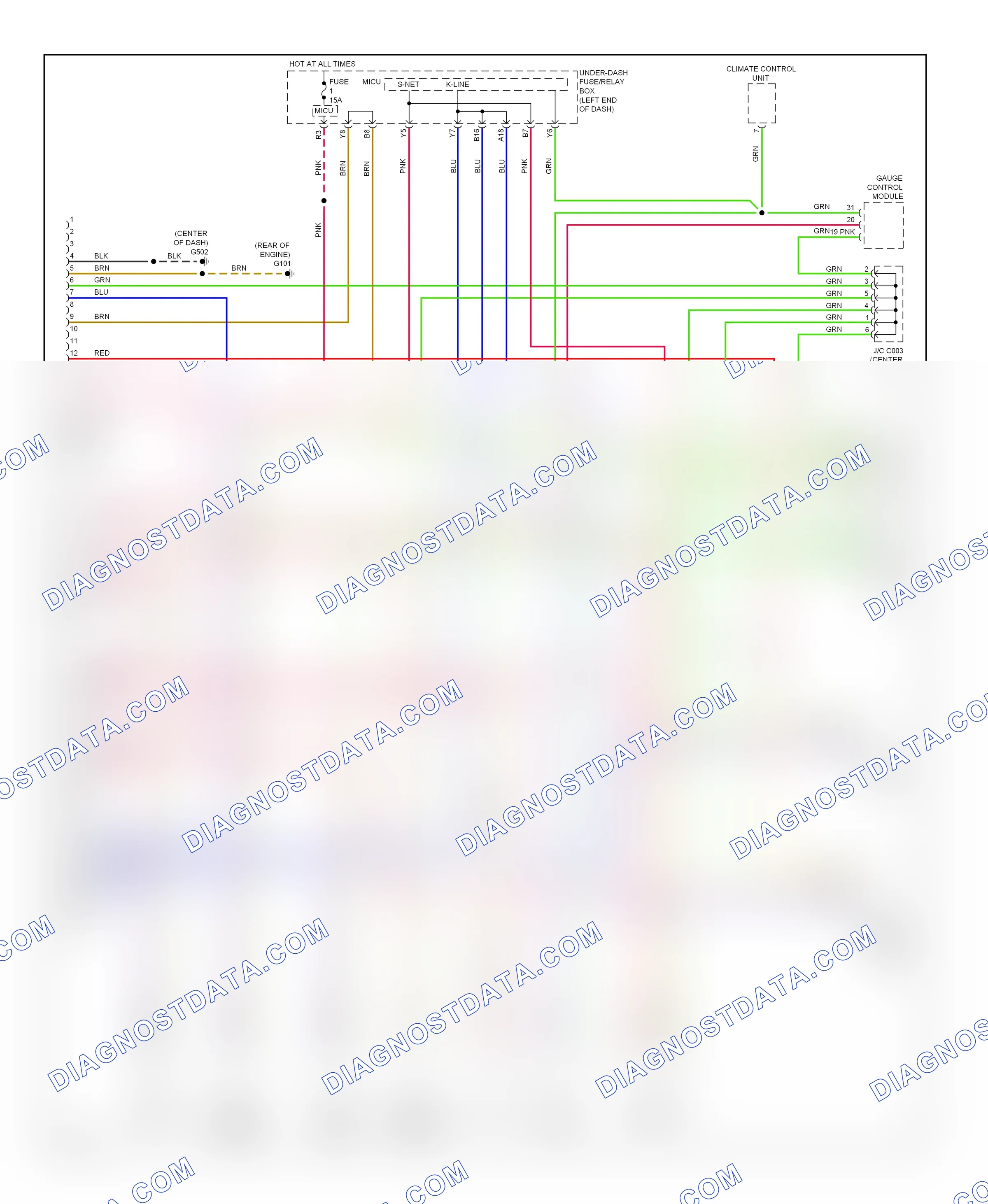 Computer data lines — Computer data lines circuit — Computer data lines circuit. Honda CR-Z I (2010-2016)