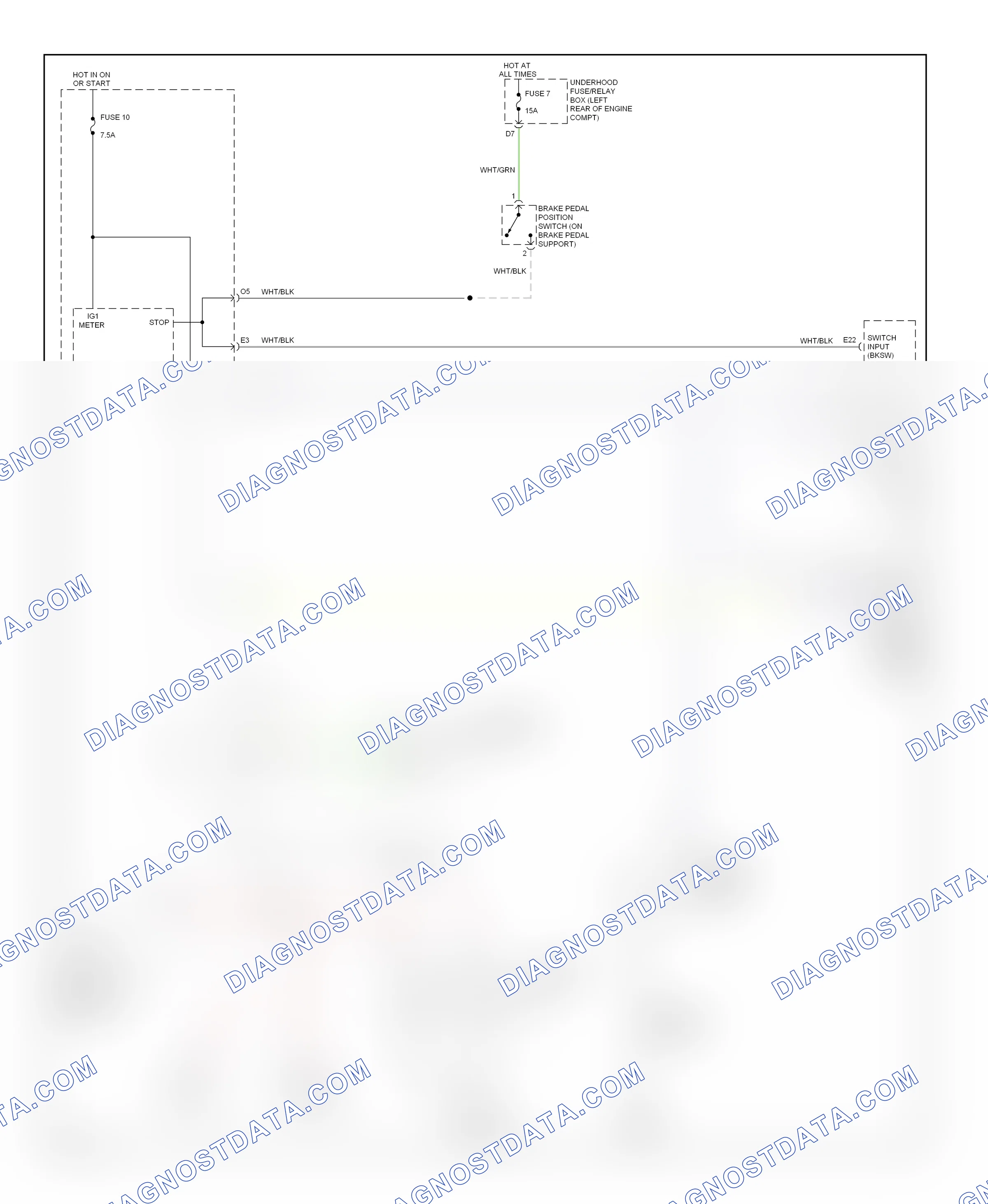 Shift interlock — Shift interlock circuit — Shift interlock circuit. Honda Element I (2004-2009)