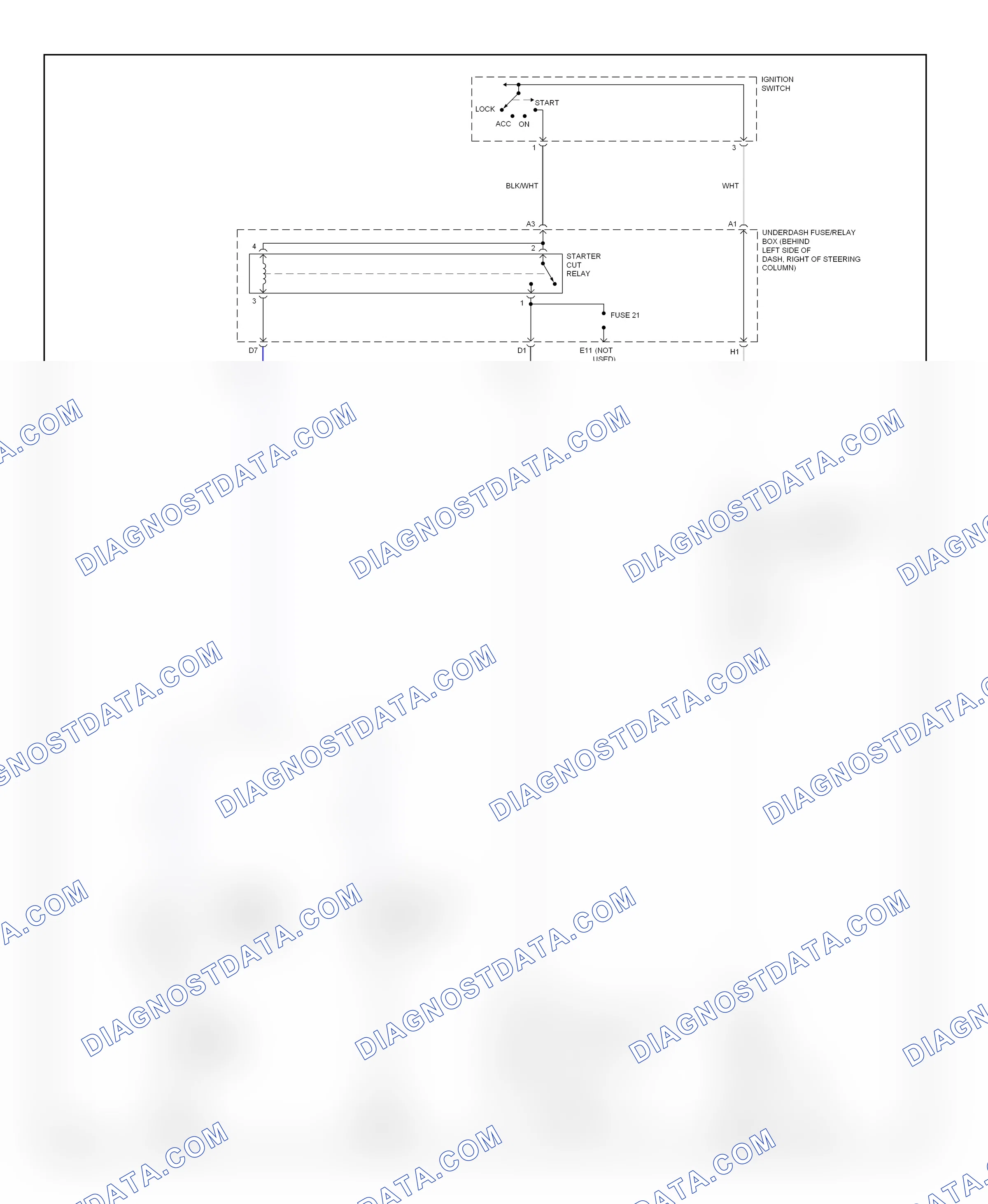 Starting/charging — Starting circuit — Starting circuit. Honda Element YH2 facelift 2 (2008-2011)