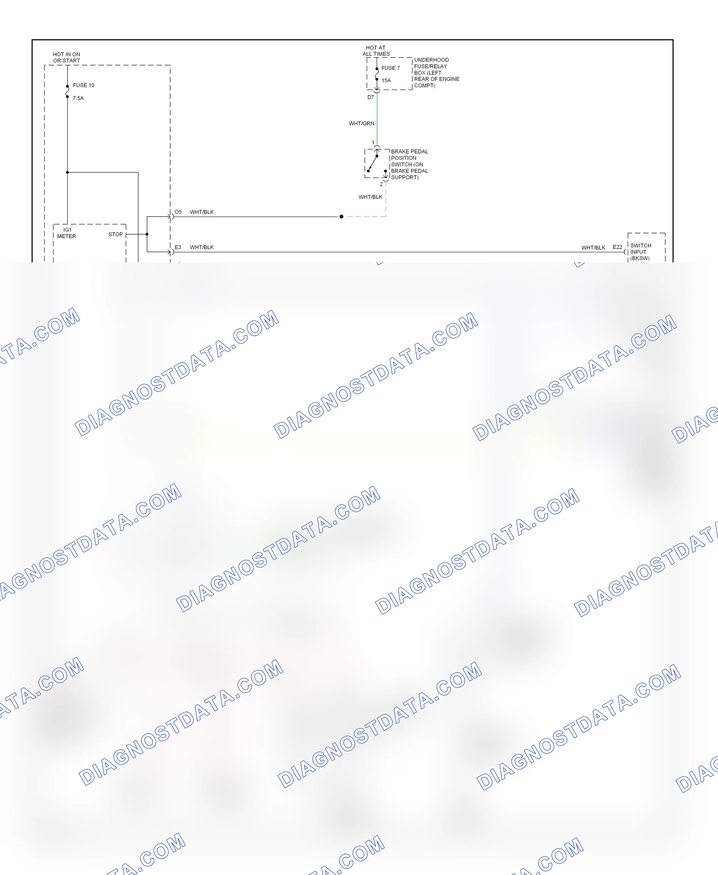 Shift interlock — Shift interlock circuit — Shift interlock circuit. Honda Element YH2 facelift (2006-2008)