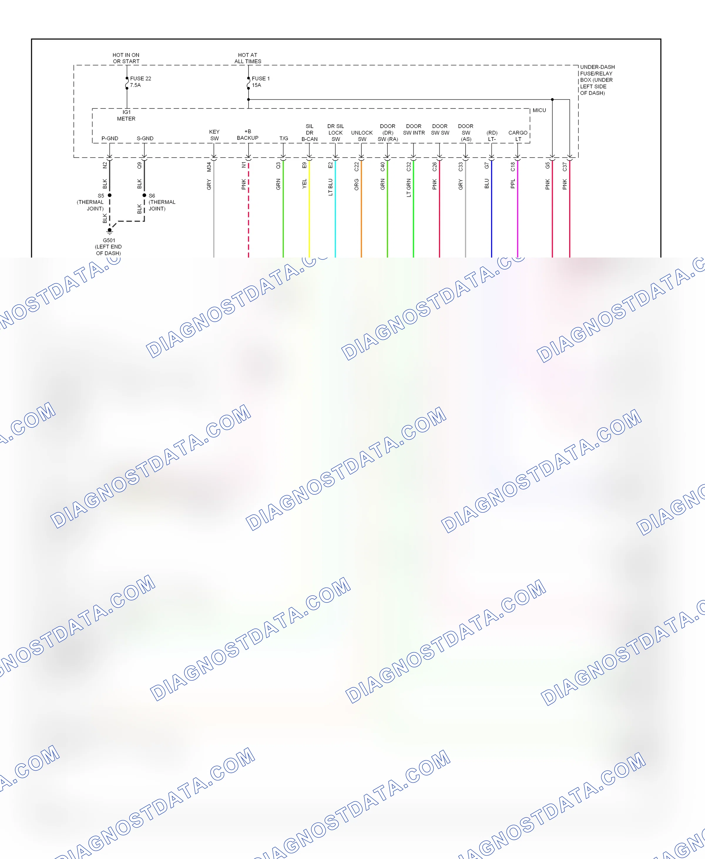 Interior lights — Entry light timer circuit — Entry light timer circuit. Honda Insight ZE2 facelift (2011-2014)