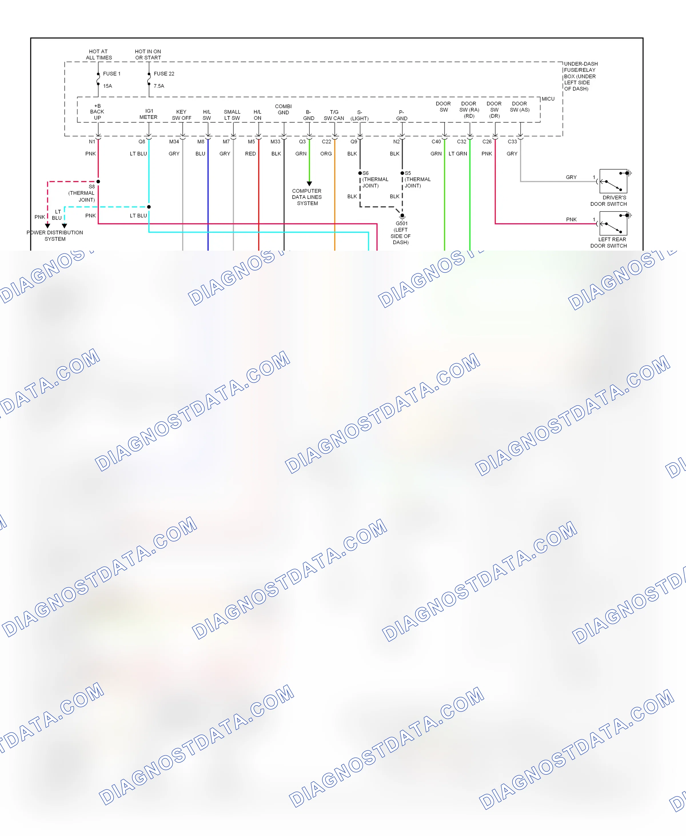 Warning systems — Chime circuit — Chime circuit. Honda Insight ZE2 (2009-2011)