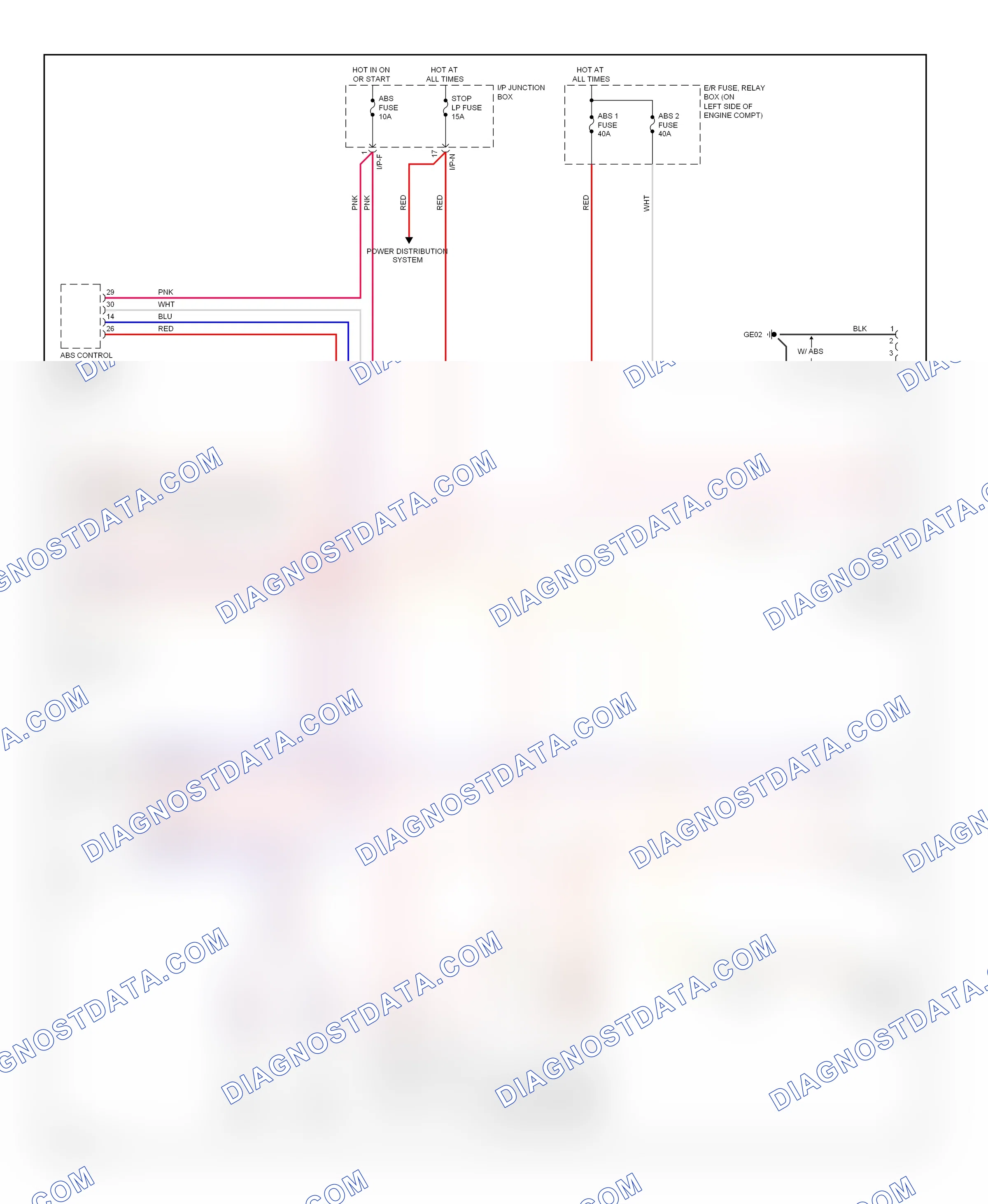 Computer data lines — Computer data lines circuit — Computer data lines circuit. Hyundai Accent II (1999-2012)