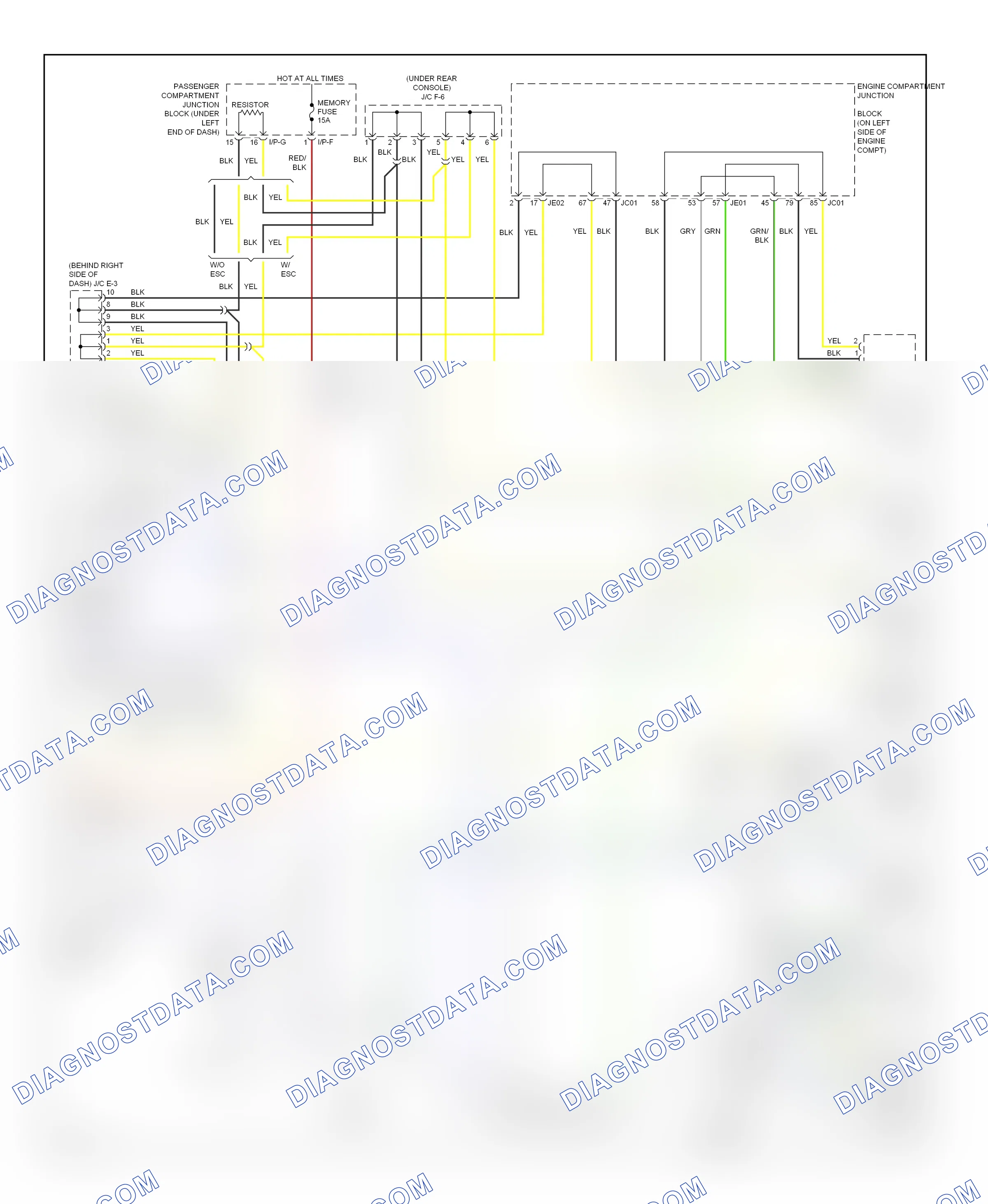 Computer data lines — Computer data lines circuit — Computer data lines circuit. Hyundai Azera I (2005-2011)