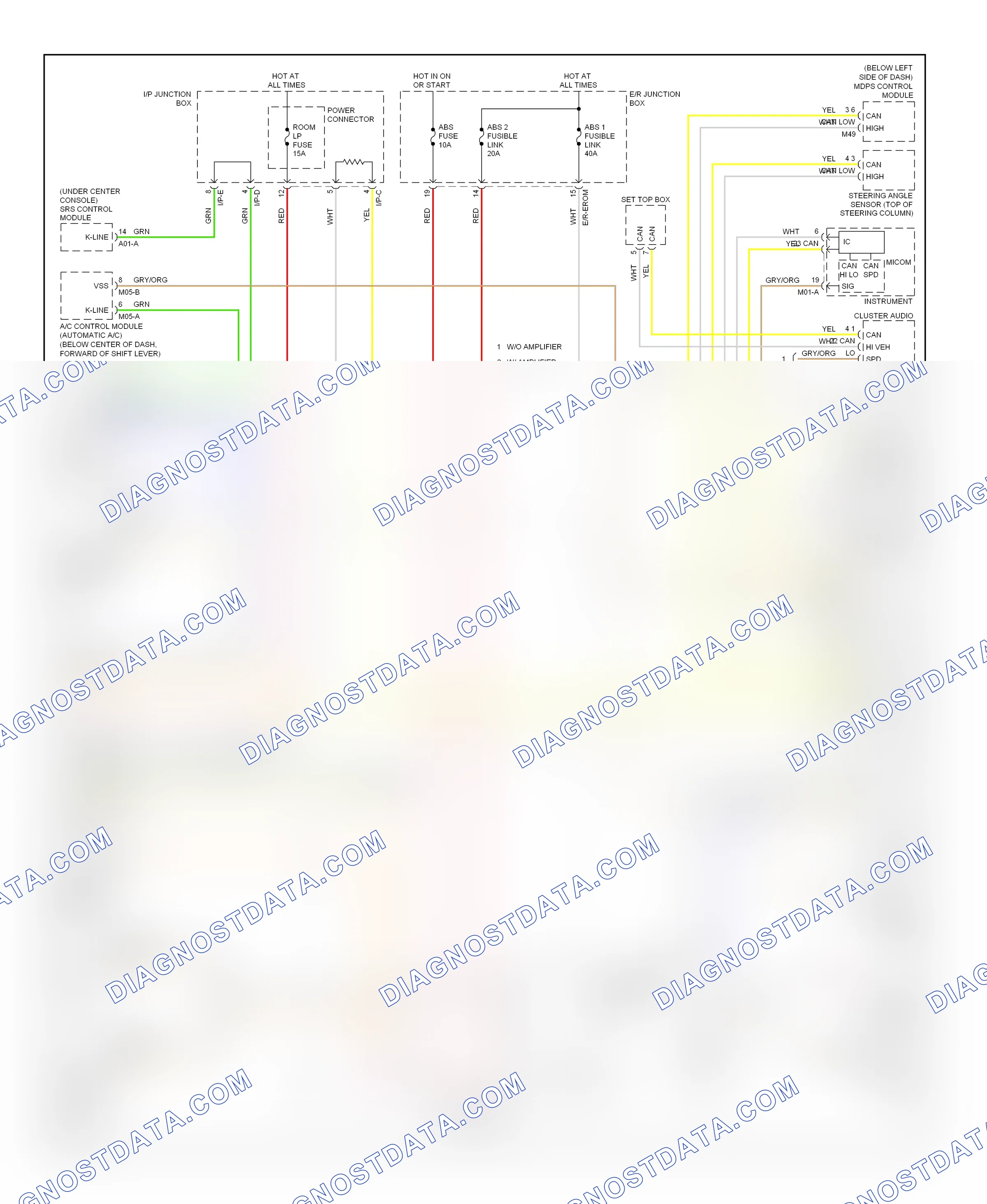 Computer data lines — Computer data lines circuit — Computer data lines circuit. Hyundai Elantra III facelift (2003-2010)
