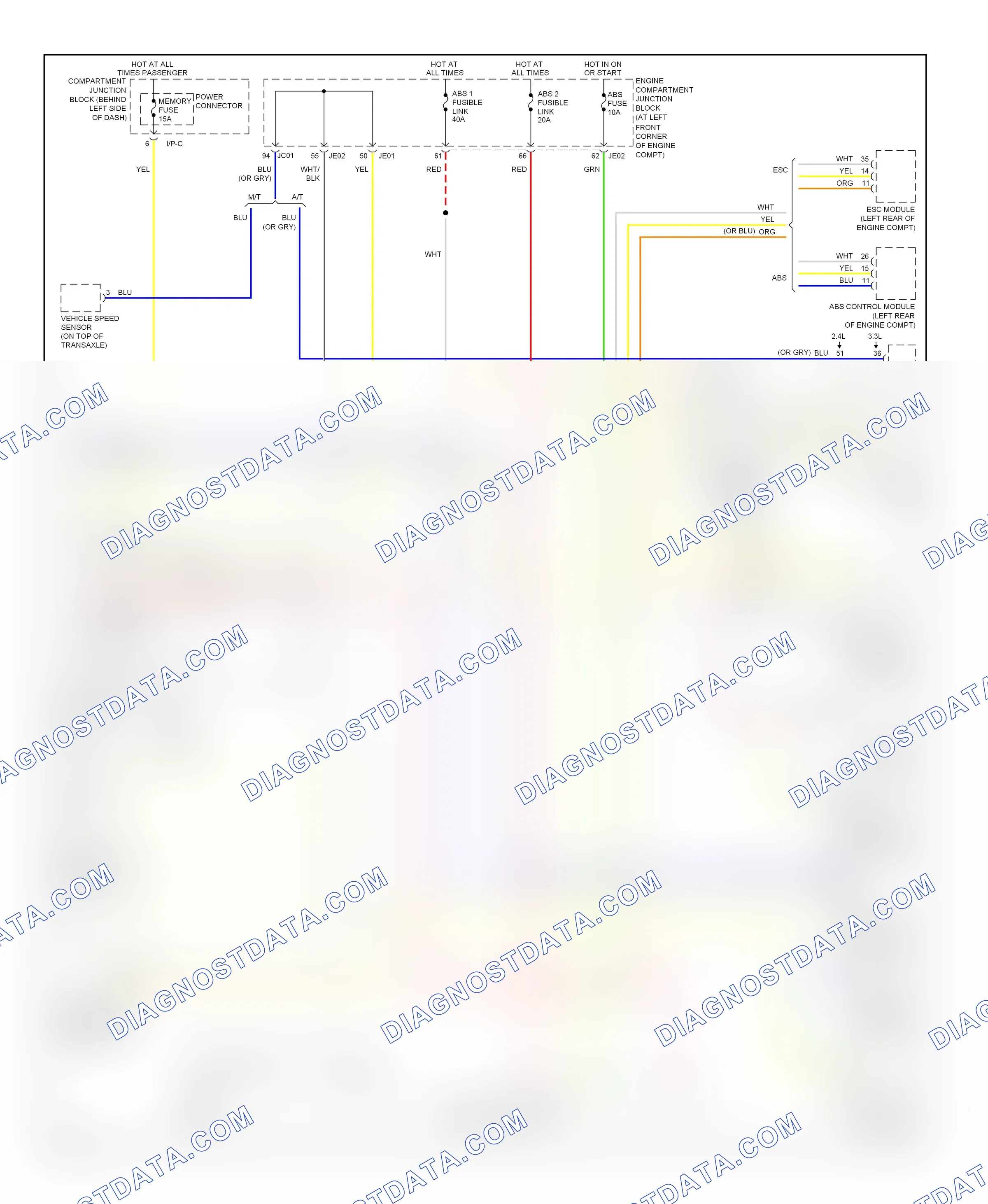 Computer data lines — Computer data lines circuit — Computer data lines circuit. Hyundai Sonata IV facelift (2001-2012)