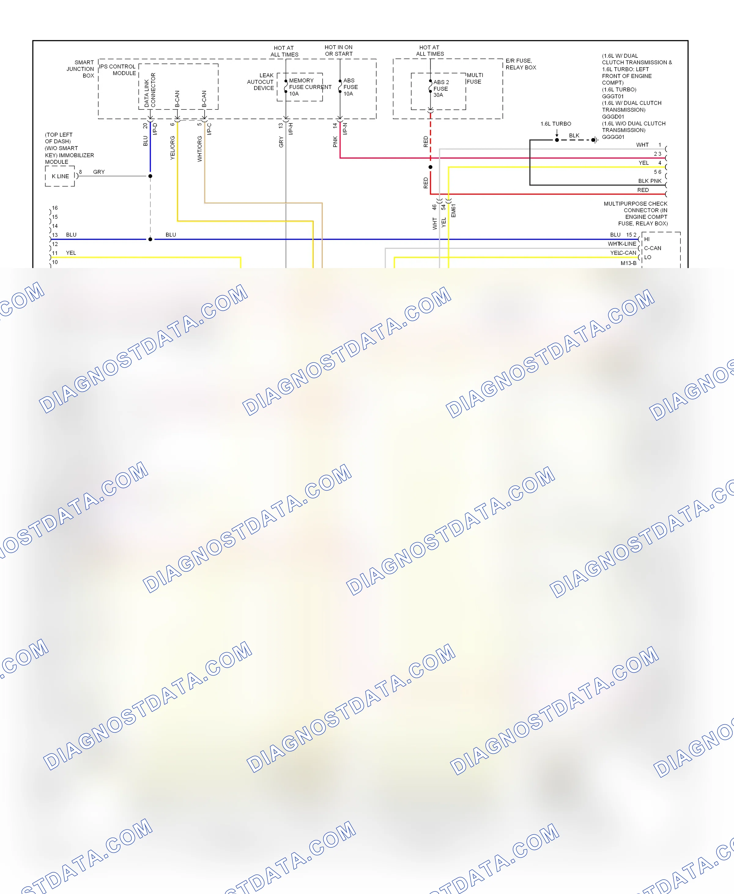 Computer data lines — Computer data lines circuit — Computer data lines circuit. Hyundai Veloster I (2011-2015)