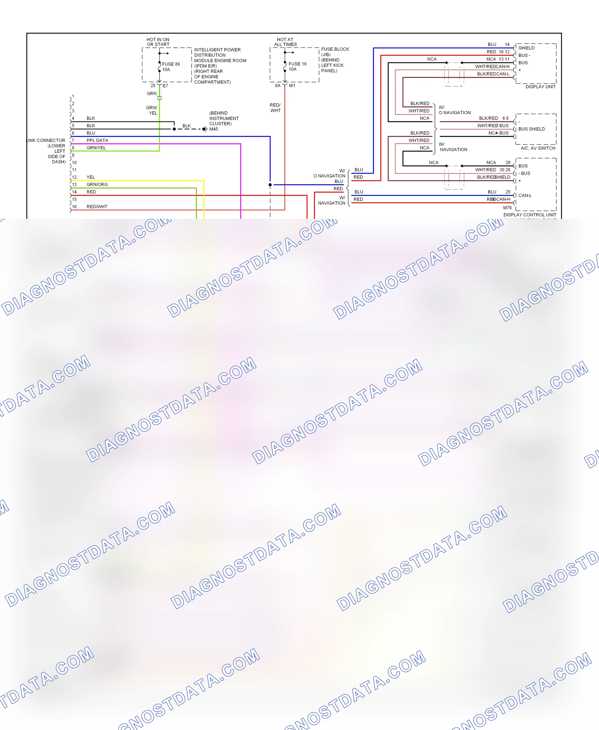 Computer data lines — Computer data lines circuit — Computer data lines circuit. Infiniti FX35 I (2002-2006)