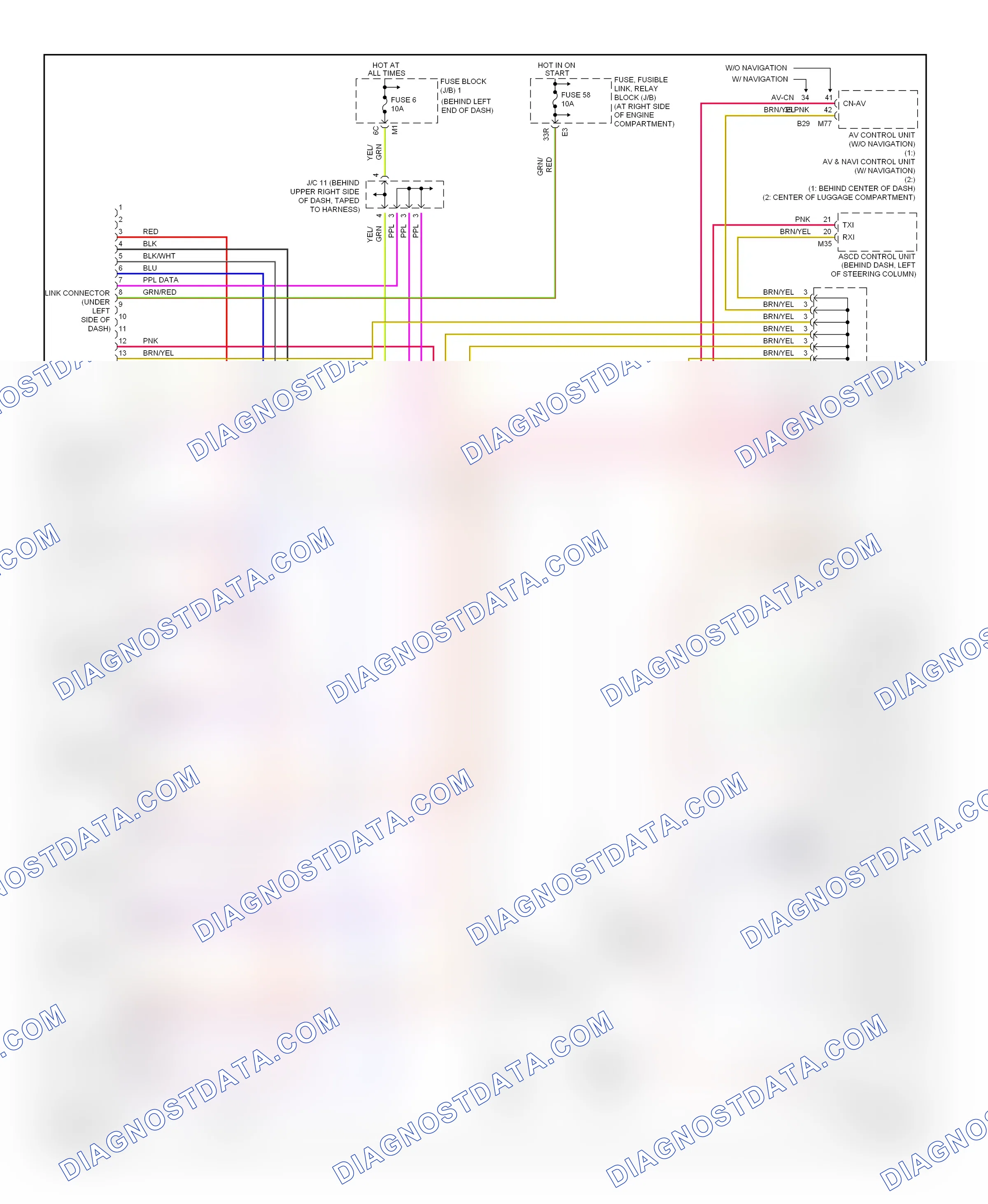 Computer data lines — Computer data lines circuit — Computer data lines circuit. Infiniti M45 II (2002-2004)