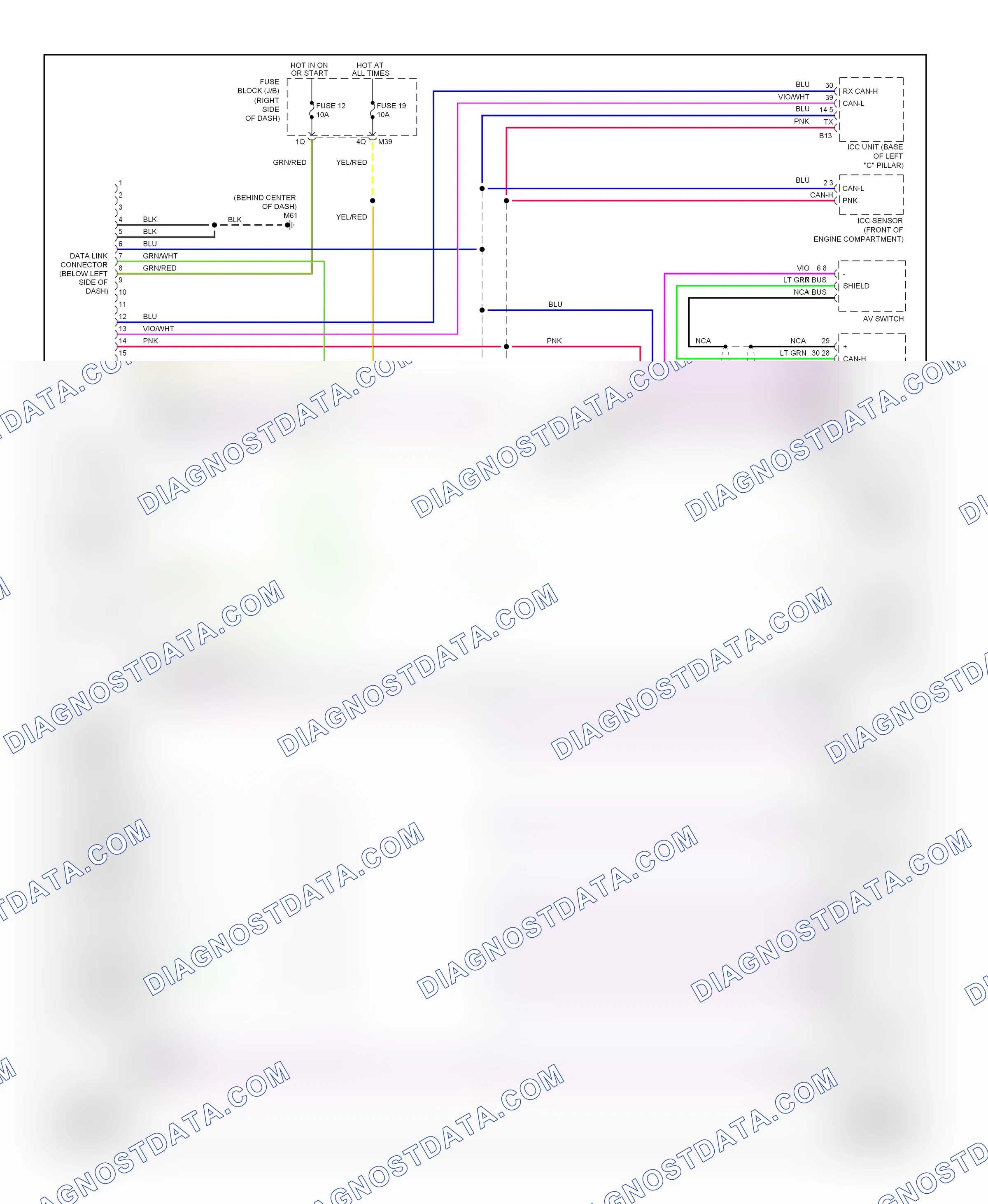 Computer data lines — Computer data lines circuit — Computer data lines circuit. Infiniti QX56 I (2004-2007)