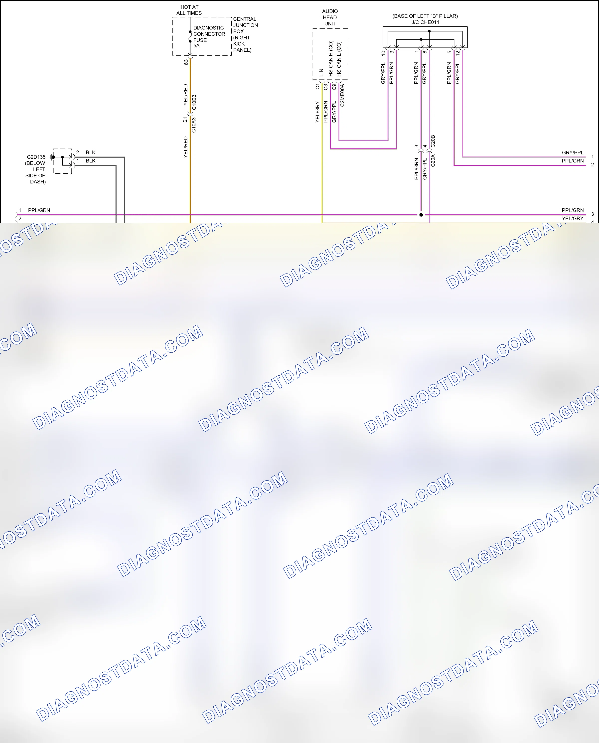 Computer data lines — Computer data lines circuit — Computer data lines circuit (1 of 7). Jaguar F-Pace I (2016-2020)