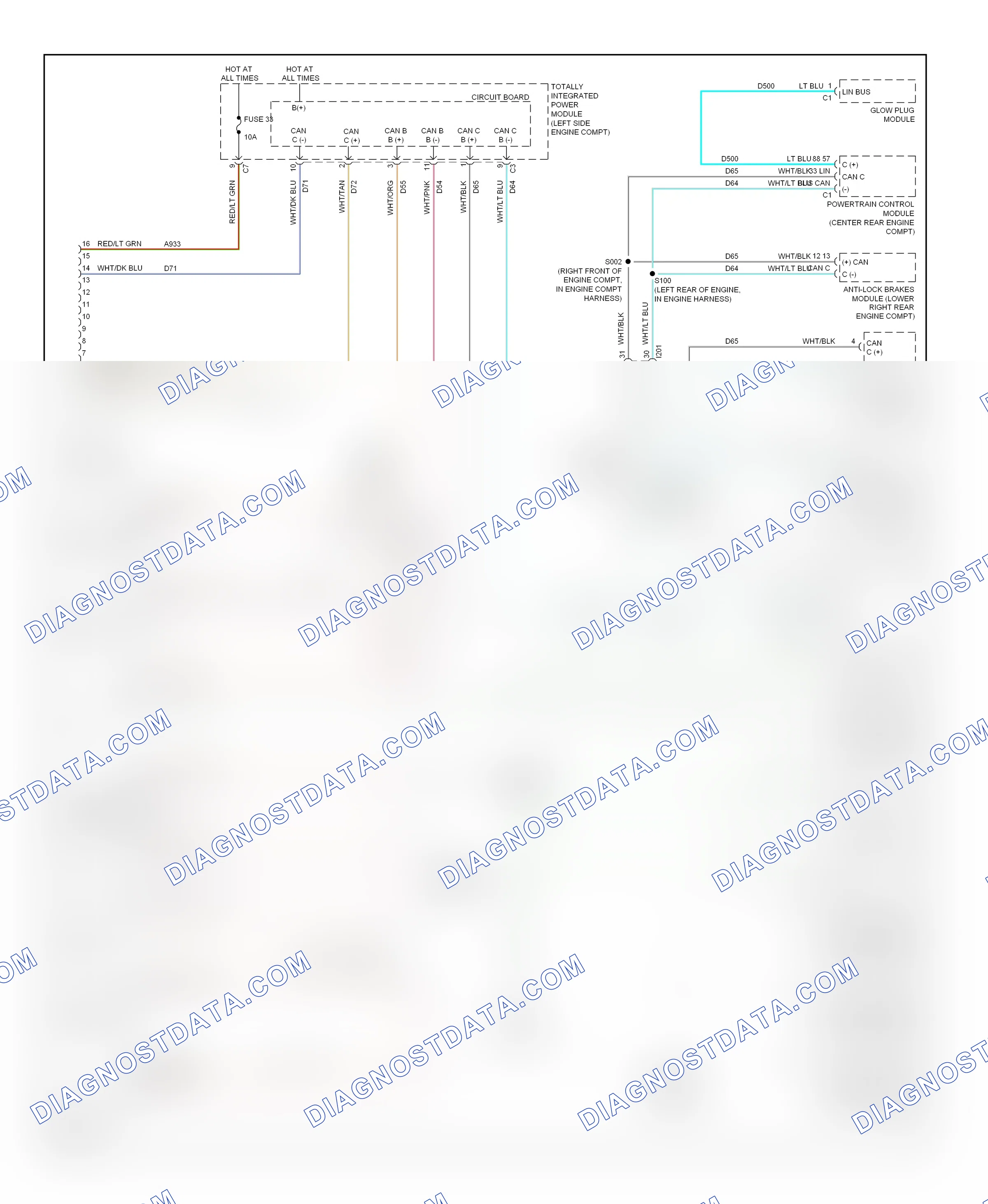 Computer data lines — Computer data lines circuit — Computer data lines circuit. Jeep Compass I facelift 2 (2013-2016)