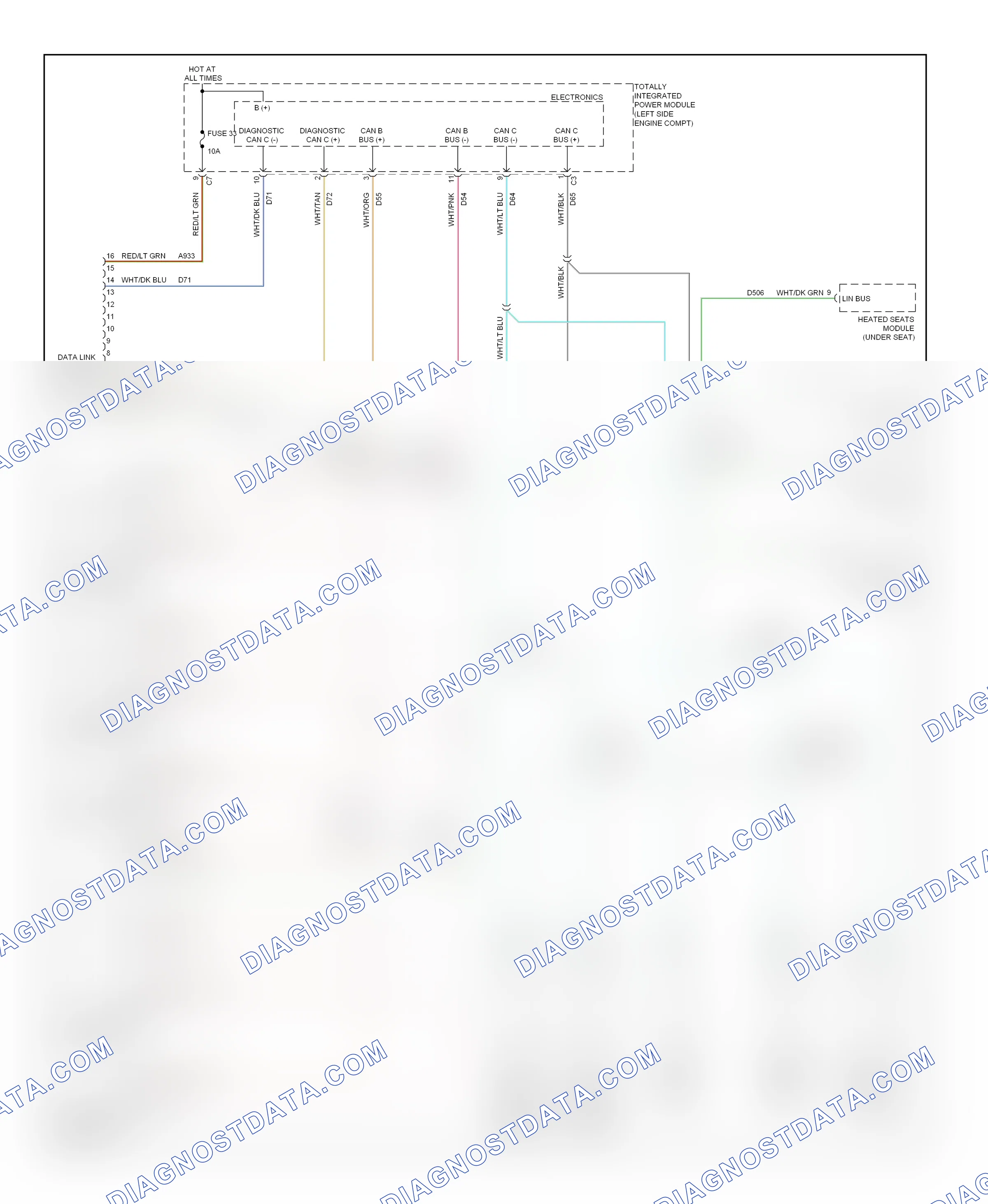 Computer data lines — Computer data lines circuit — Computer data lines circuit. Jeep Compass I (2006-2010)