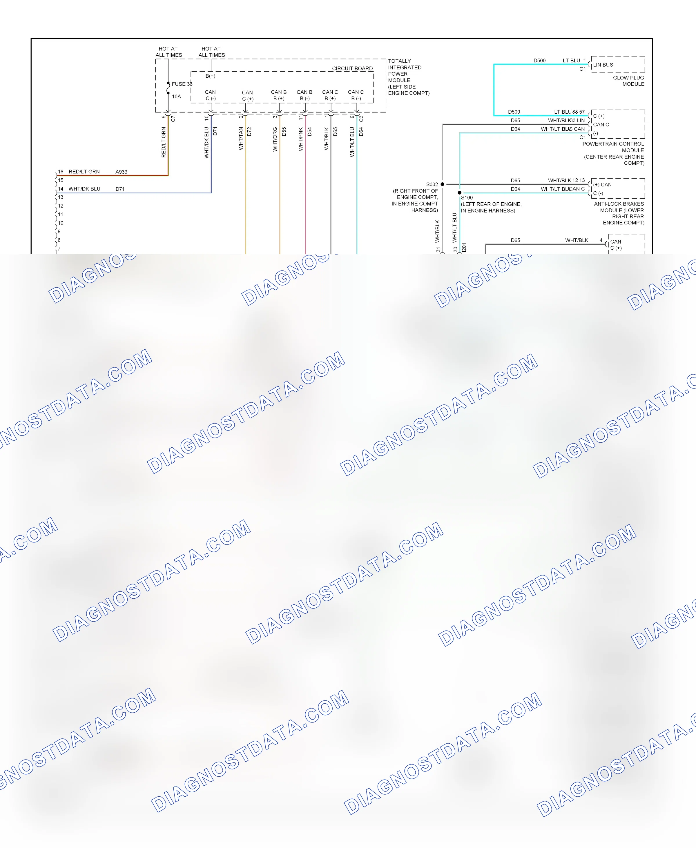 Computer data lines — Computer data lines circuit — Computer data lines circuit. Jeep Patriot I (2006-2016)