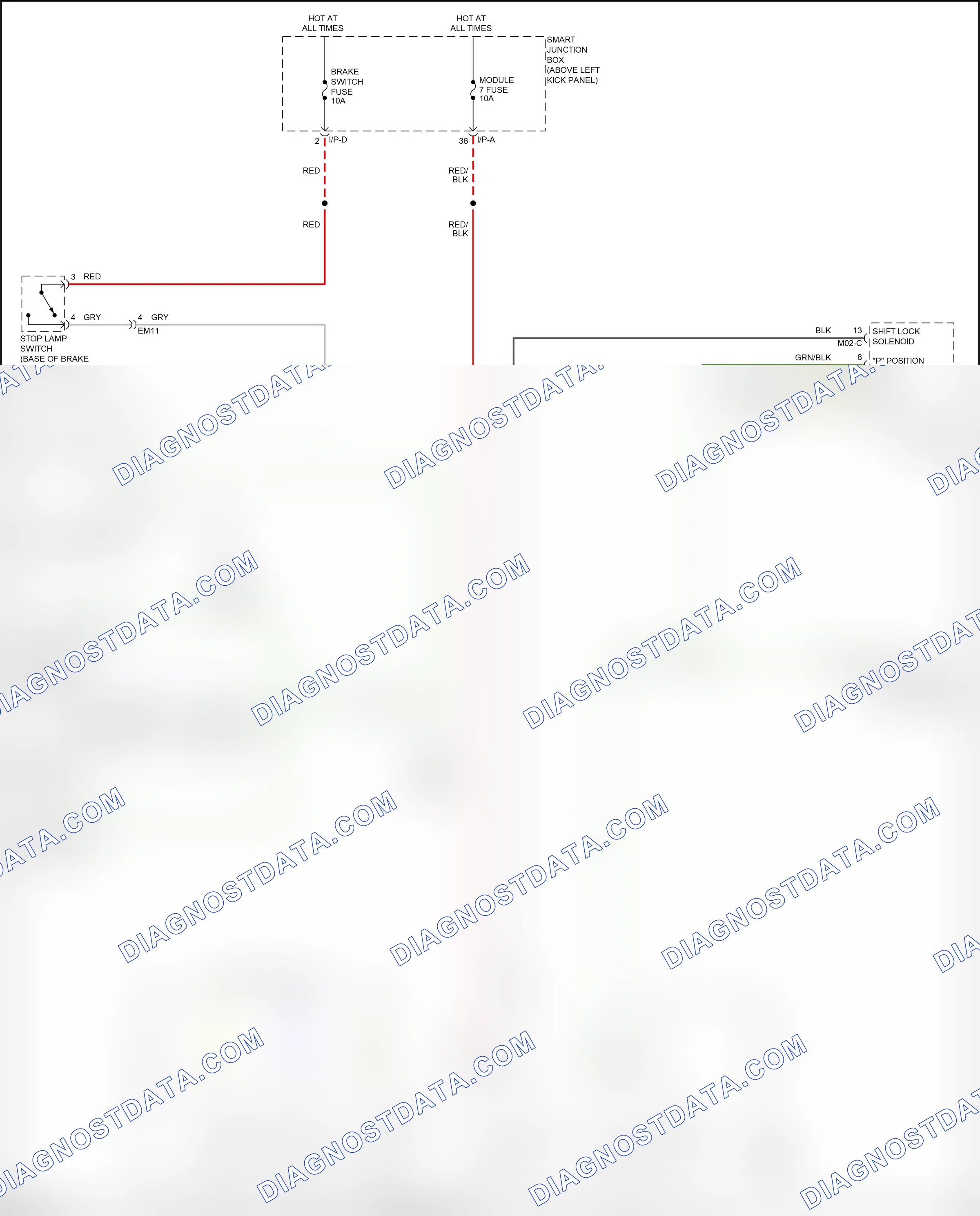 Shift interlock — Shift interlock circuit, hybrid — Shift interlock circuit, hybrid. Kia K5 I facelift (2013-2015)