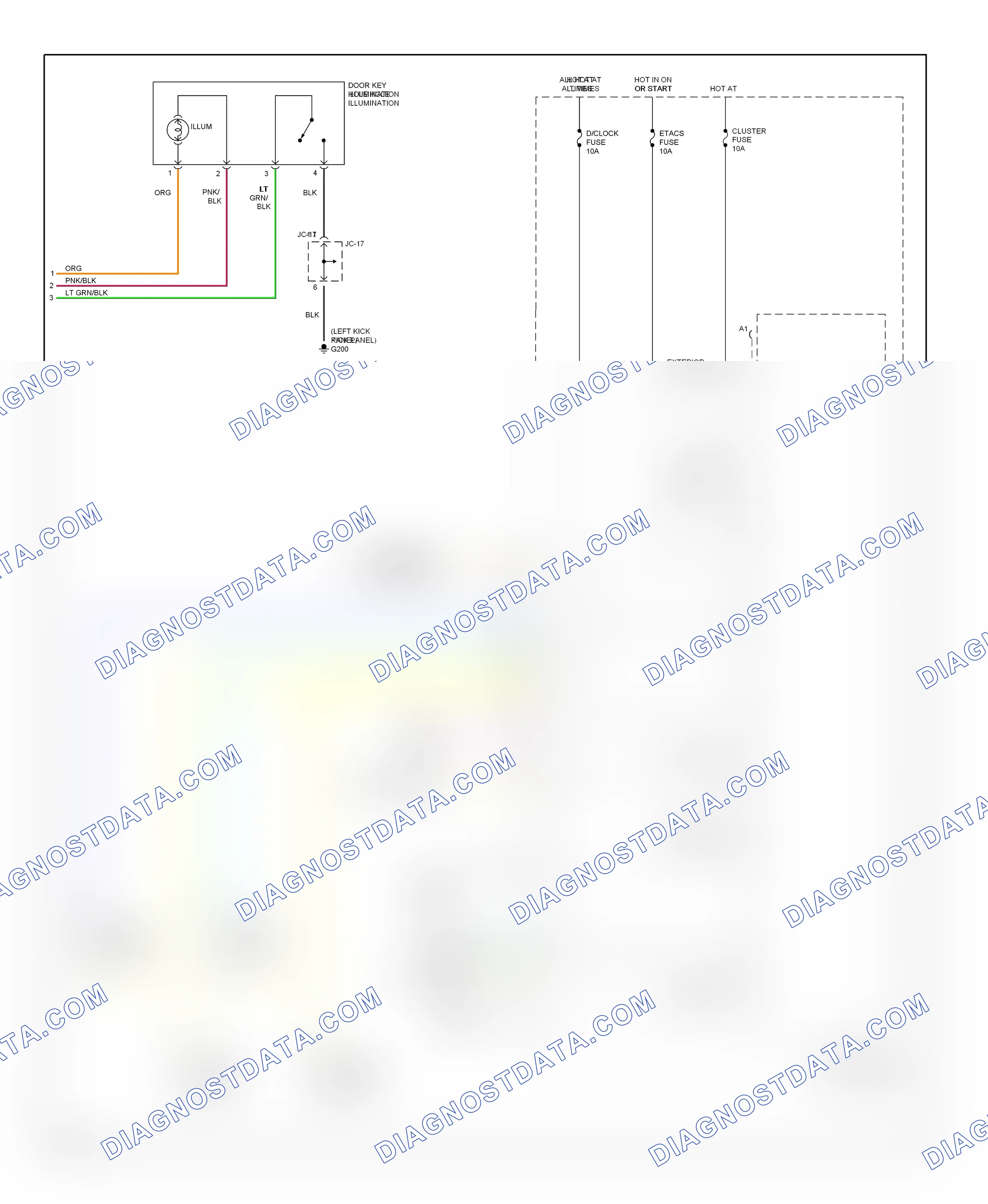 Body computer — Body computer circuits — Body computer circuits (2 of 2). Kia Optima I (2000-2002)