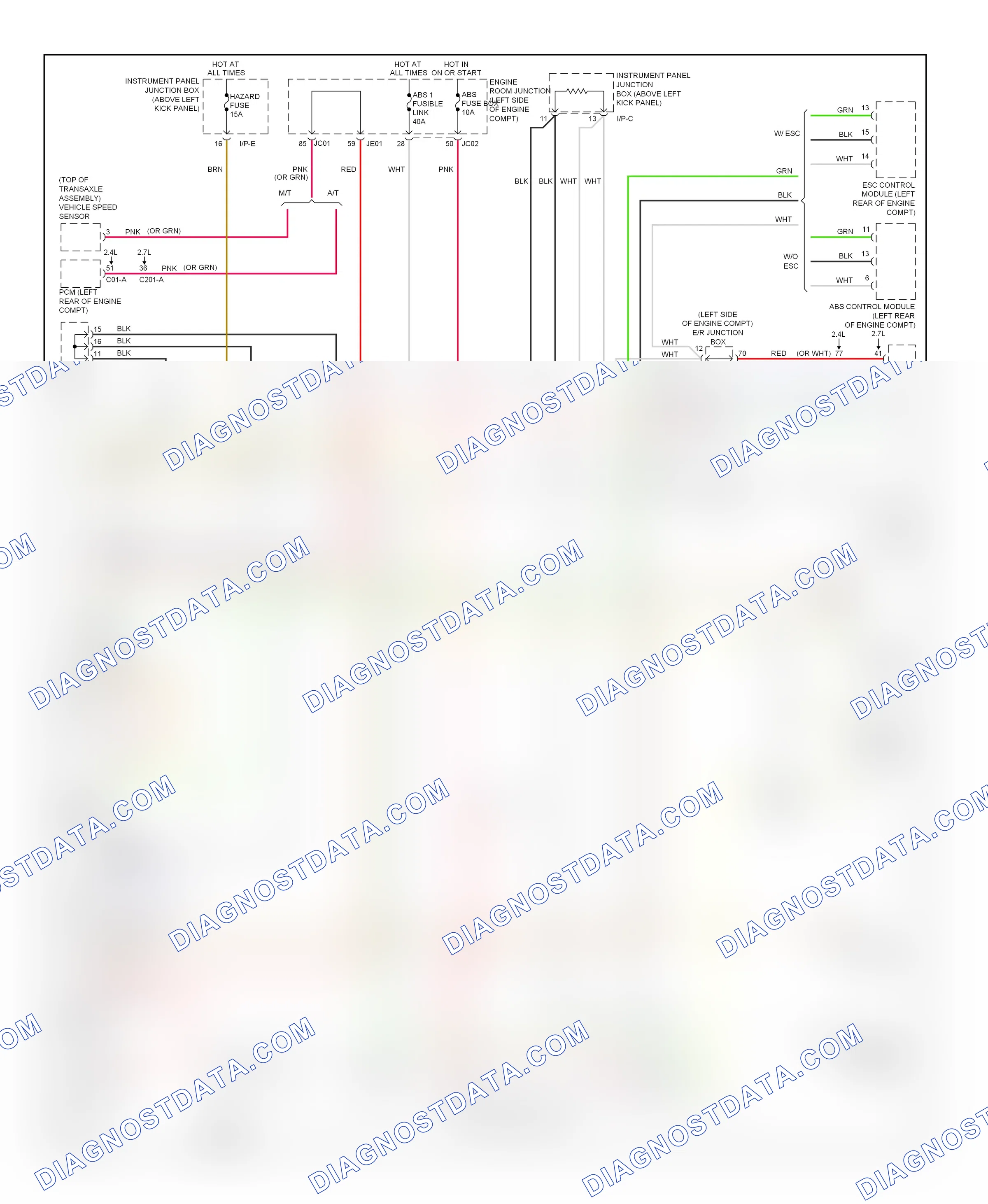 Computer data lines — Computer data lines circuit — Computer data lines circuit. Kia Optima II facelift (2008-2010)