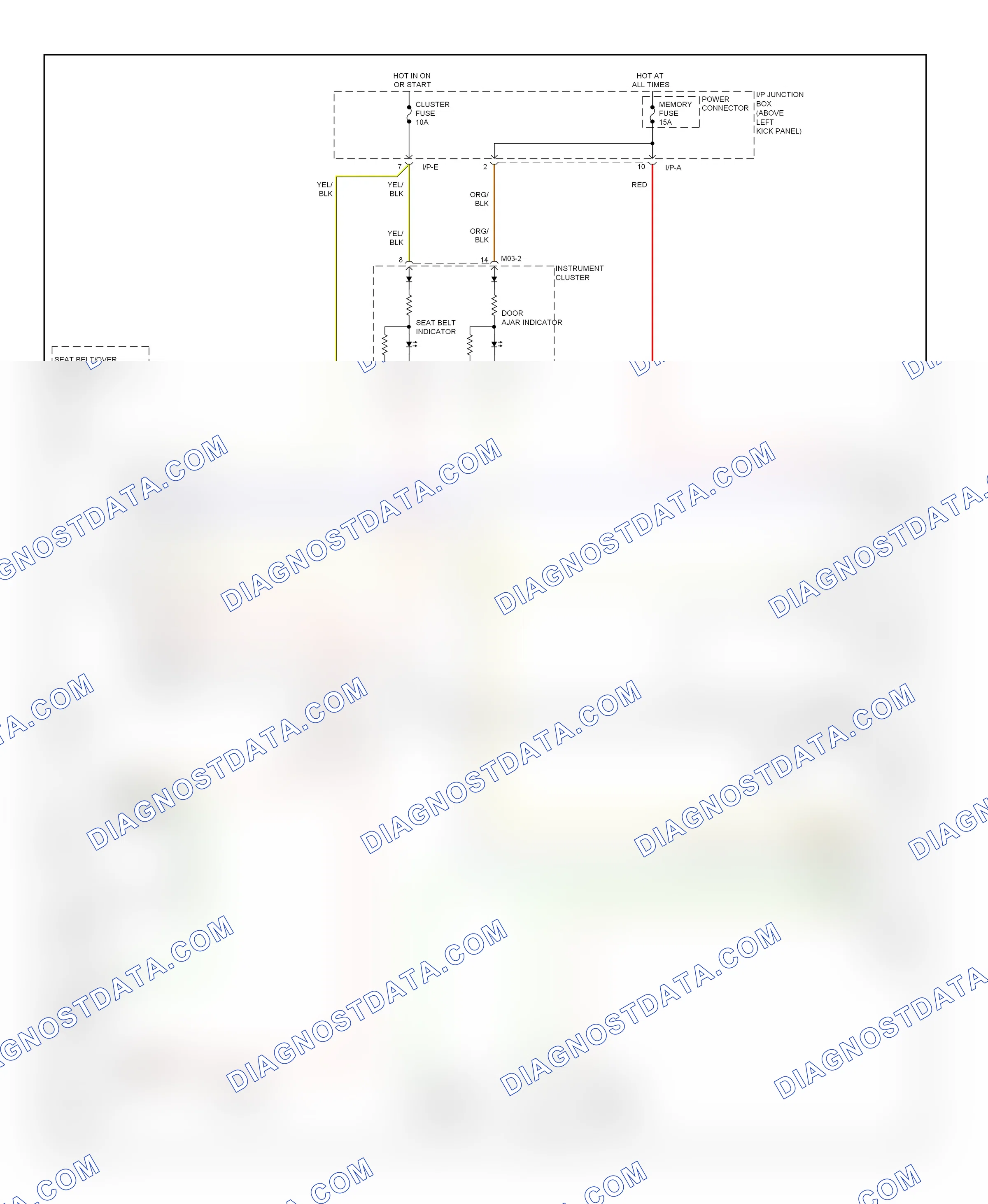 Warning systems — Chime circuit — Chime circuit. Kia Optima II facelift (2008-2010)