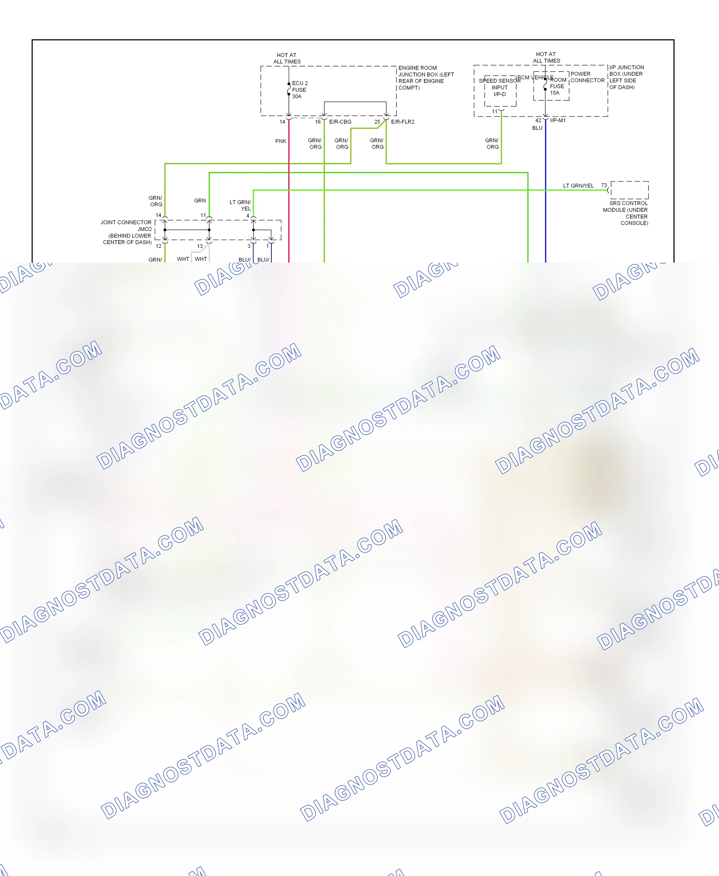 Computer data lines — Computer data lines circuit — Computer data lines circuit. Kia Spectra I facelift 2 (2004-2011)