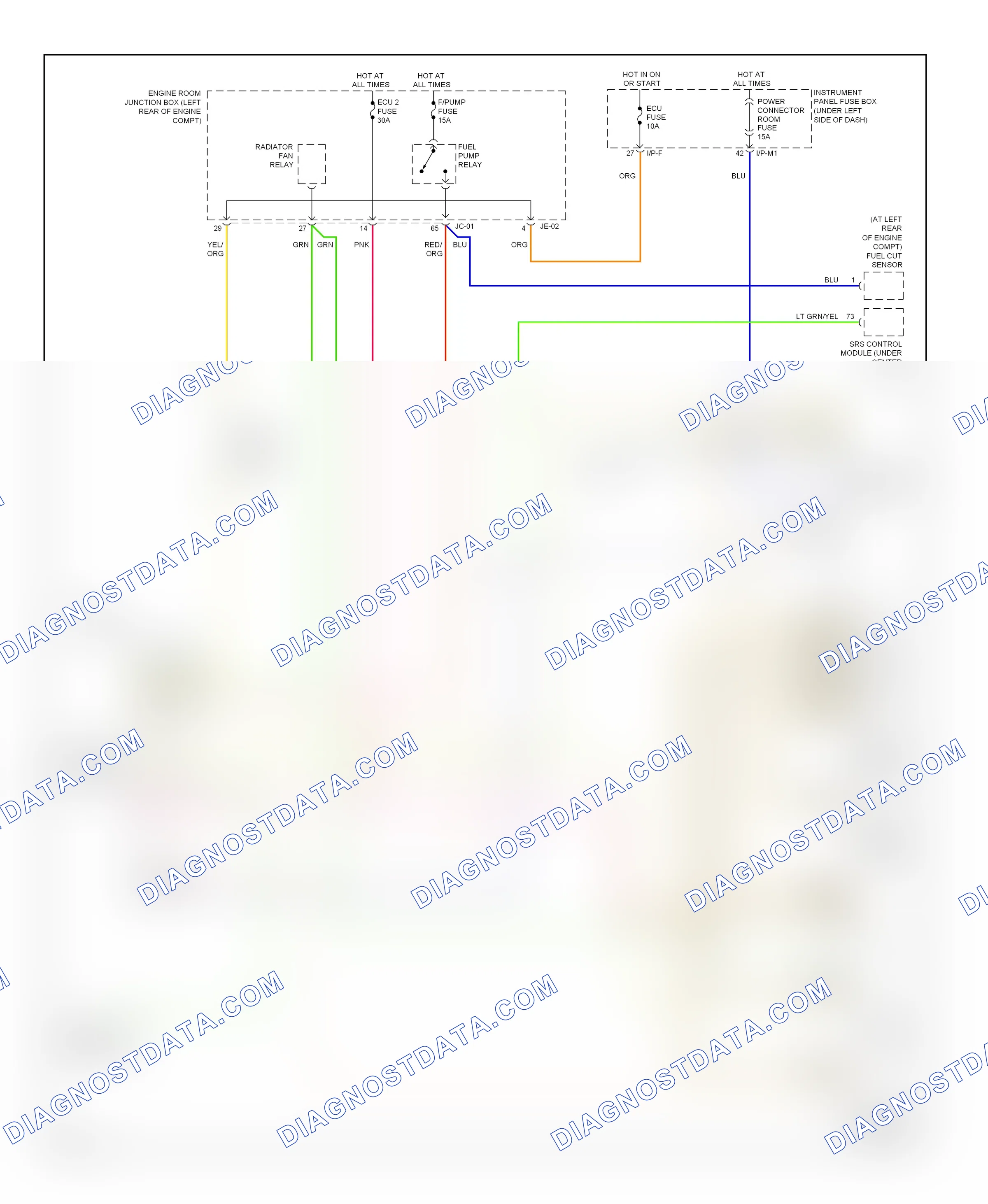 Computer data lines — Computer data lines circuit — Computer data lines circuit. Kia Spectra II (2004-2008)