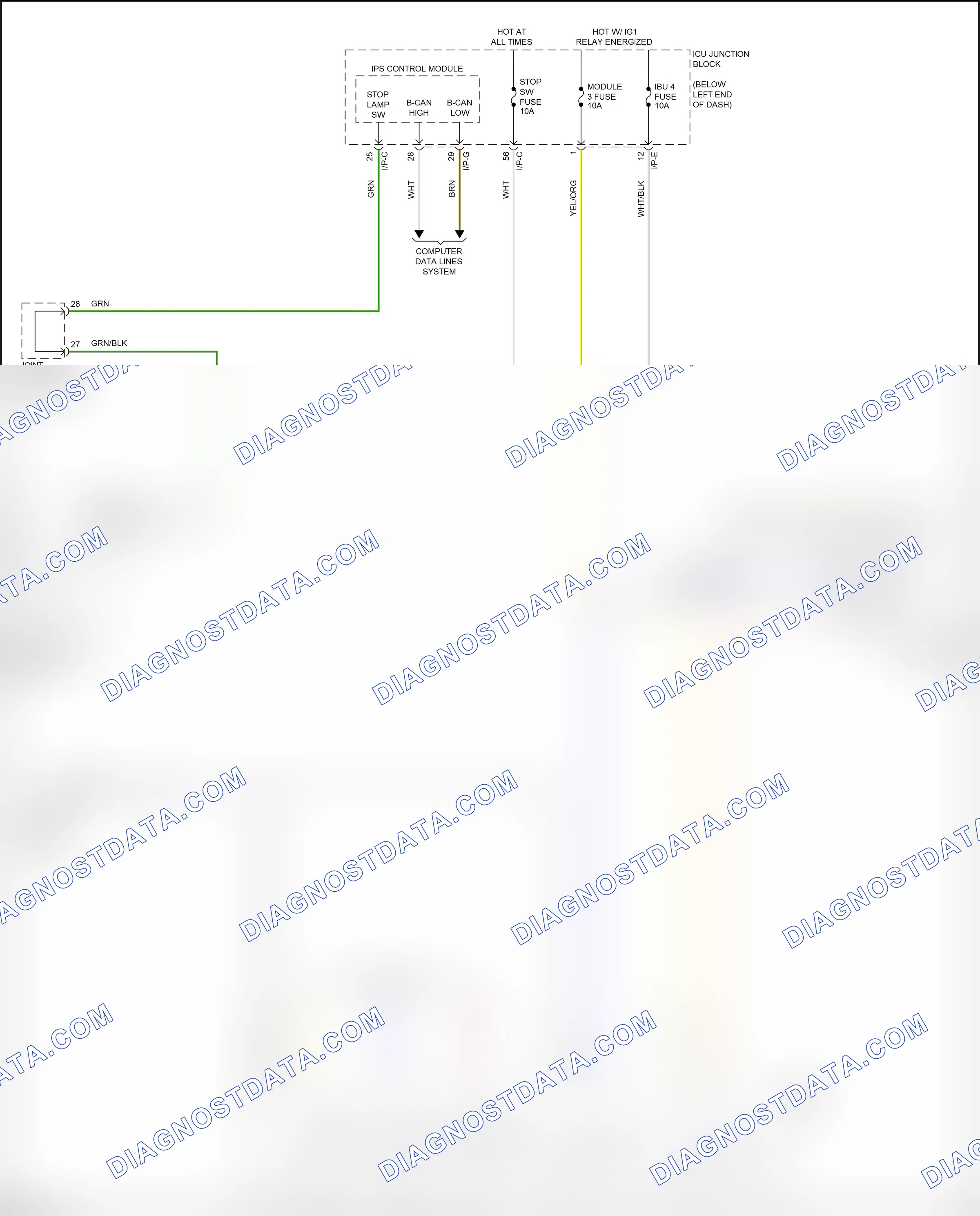 Shift interlock — Shift interlock circuit — Shift interlock circuit. Kia Stinger I facelift (2020-2024)