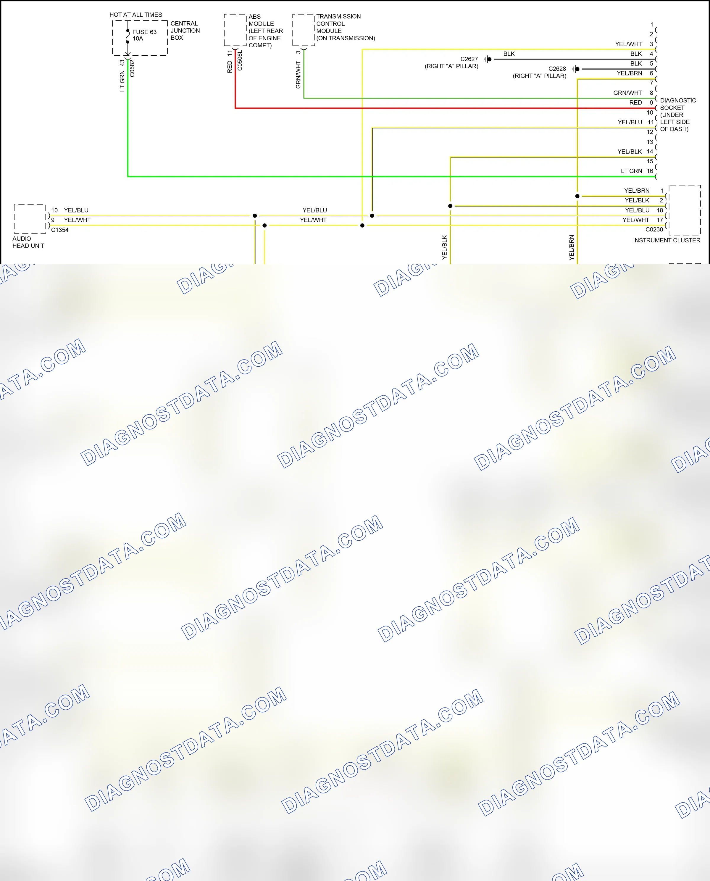 Computer data lines — Computer data lines circuit — Computer data lines circuit. Land Rover Discovery III (2004-2009)