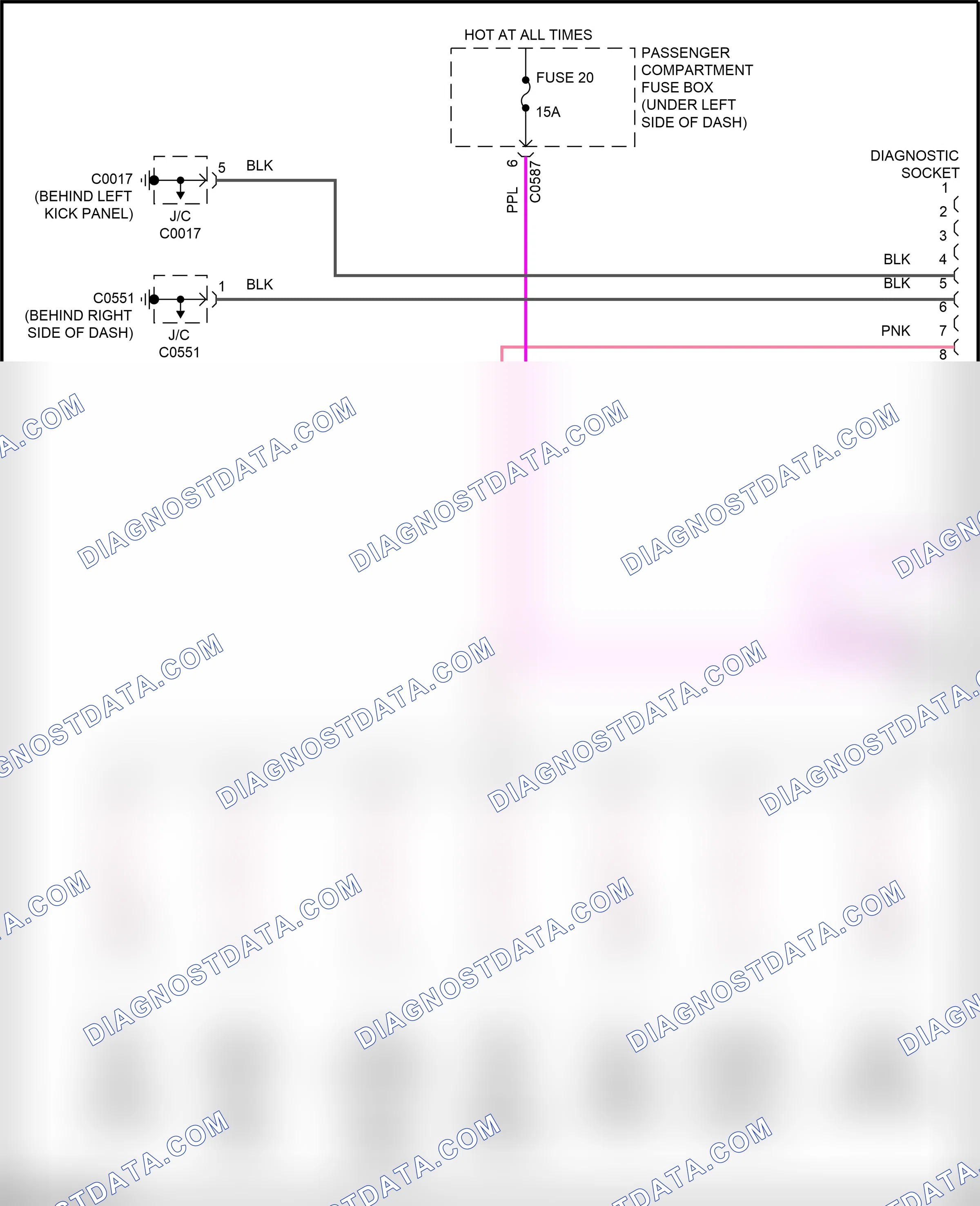 Computer data lines — Computer data lines circuit — Computer data lines circuit. Land Rover Discovery L318 (2002-2004)