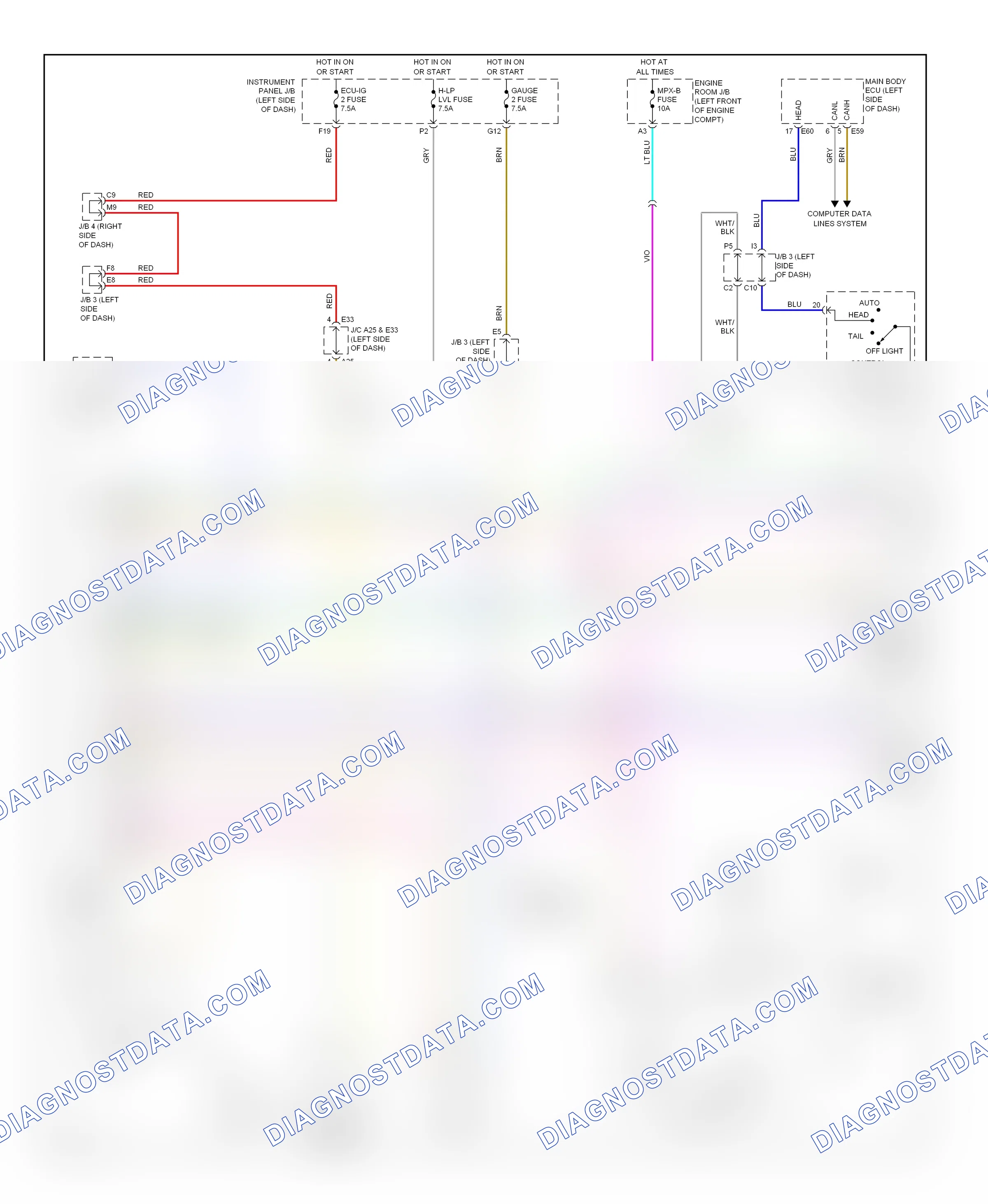 Headlights — Adaptive front lighting circuit — Adaptive front lighting circuit. Lexus ES XV40 facelift (2009-2012)