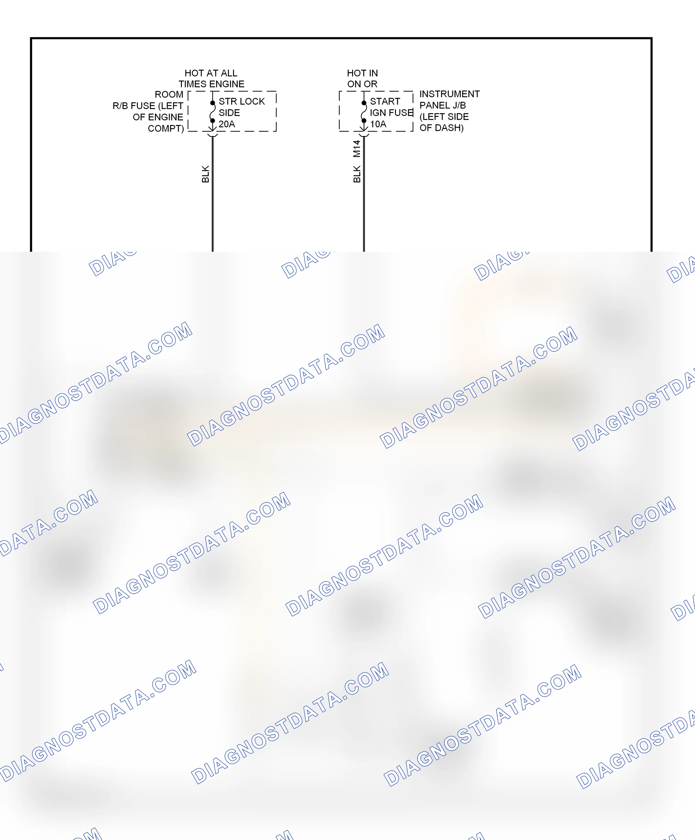 Shift interlock — Steering column circuit — Steering column circuit. Lexus ES XV40 facelift (2009-2012)