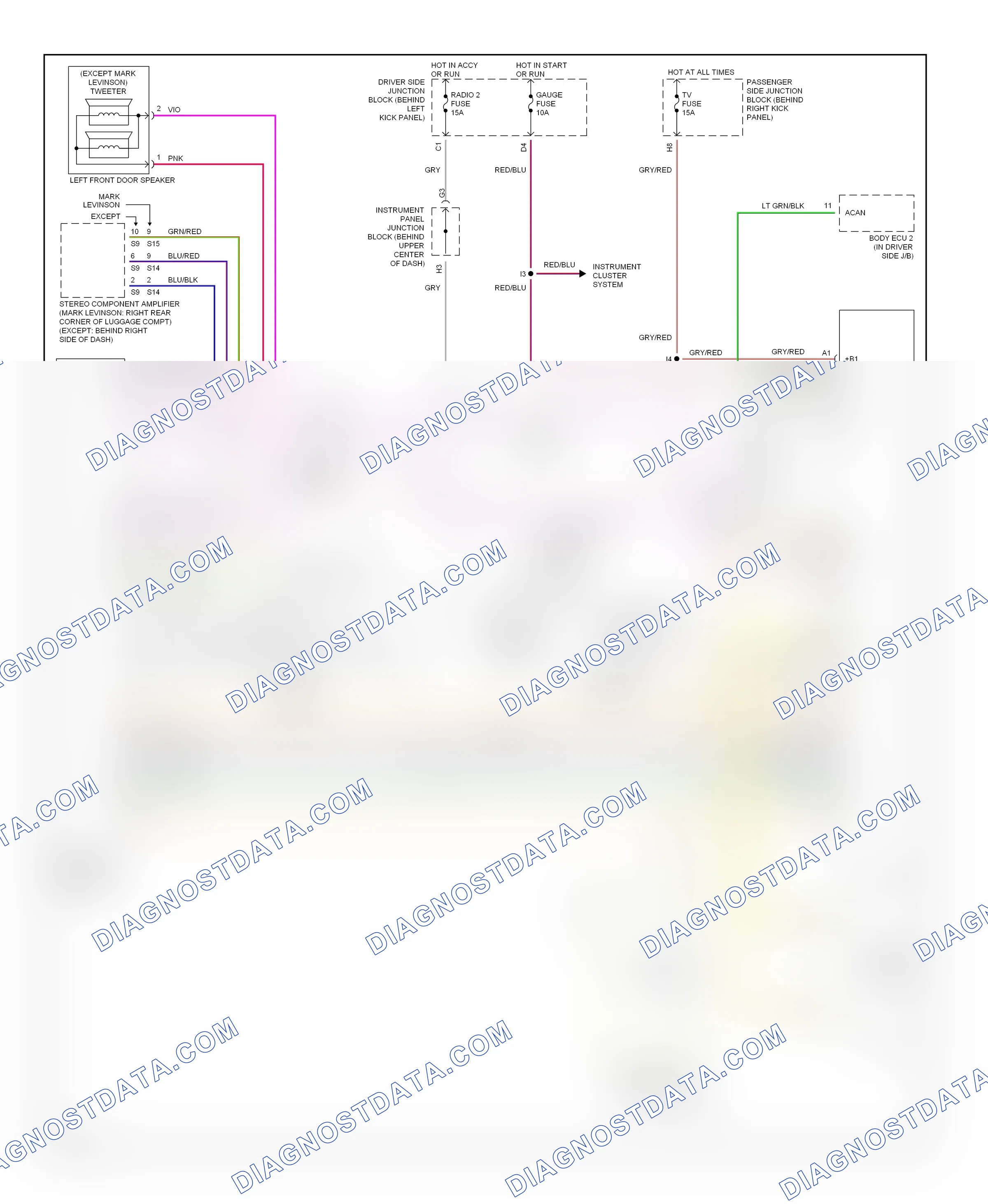 Navigation — Navigation circuit — Navigation circuit. Lexus GS II facelift (2000-2004)