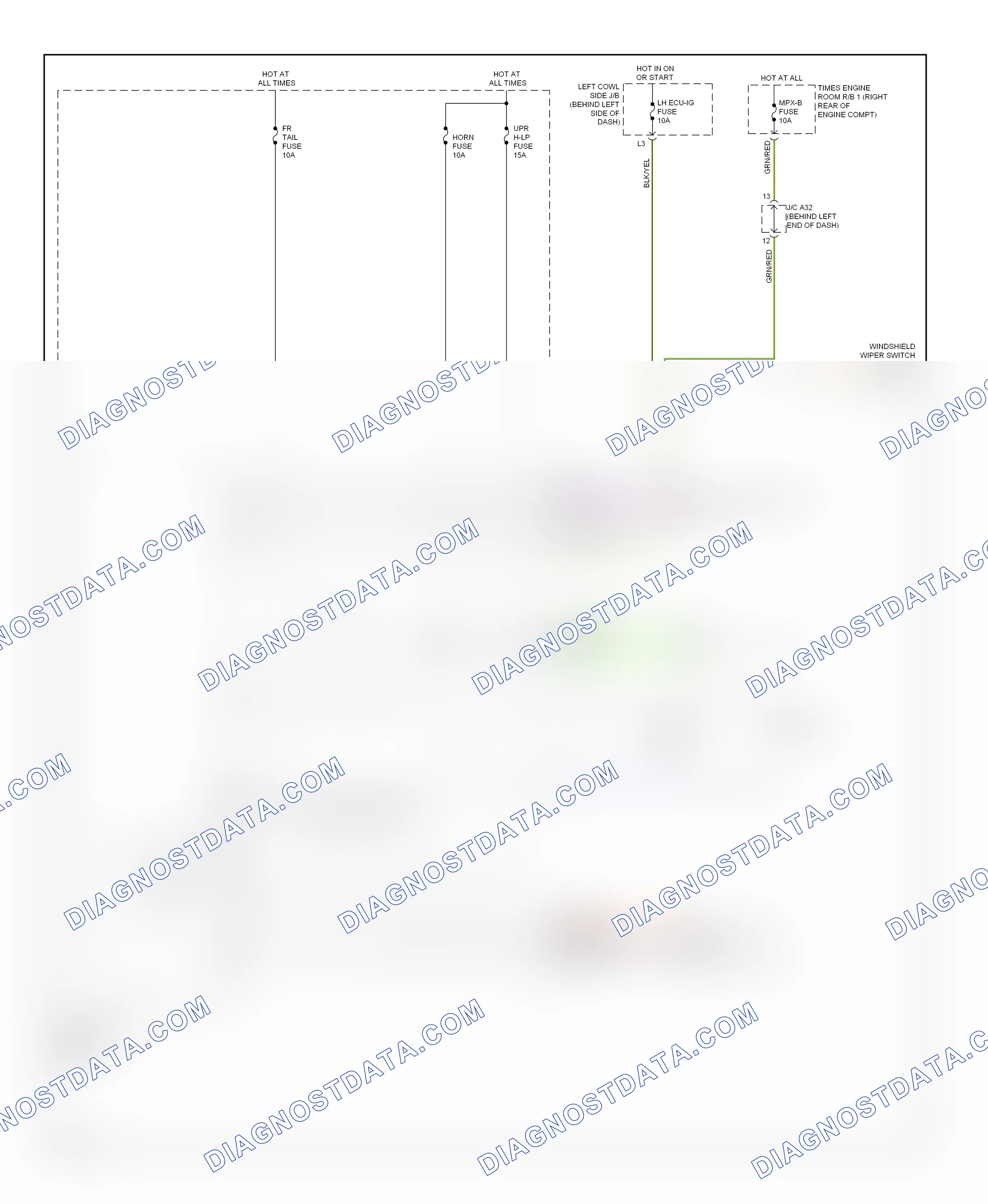 Body control modules — Front controller circuit — Front controller circuit. Lexus GS III facelift (2007-2011)