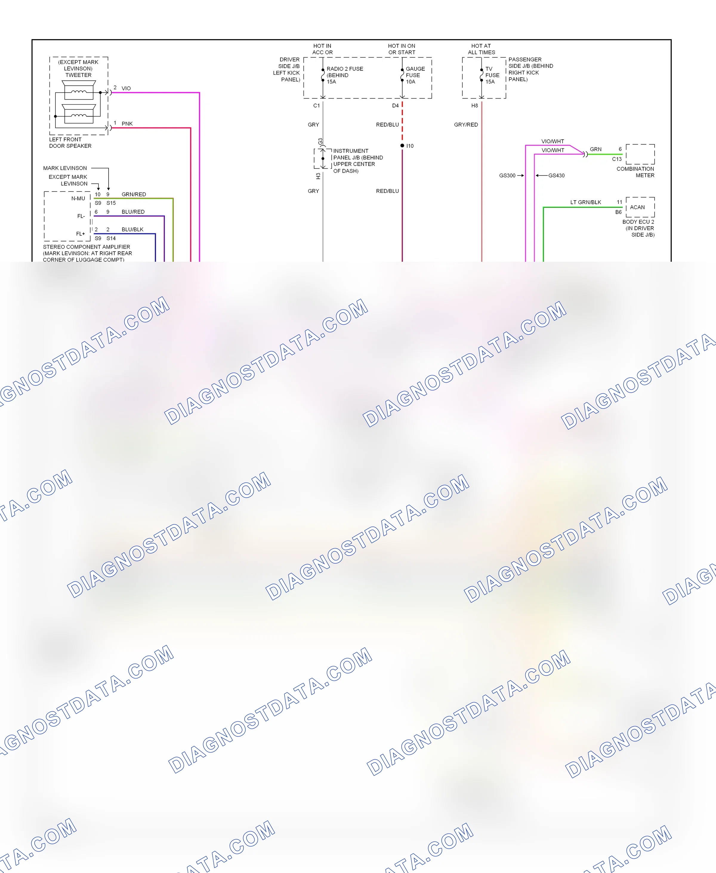 Navigation — Navigation circuit — Navigation circuit. Lexus GS III (2004-2007)