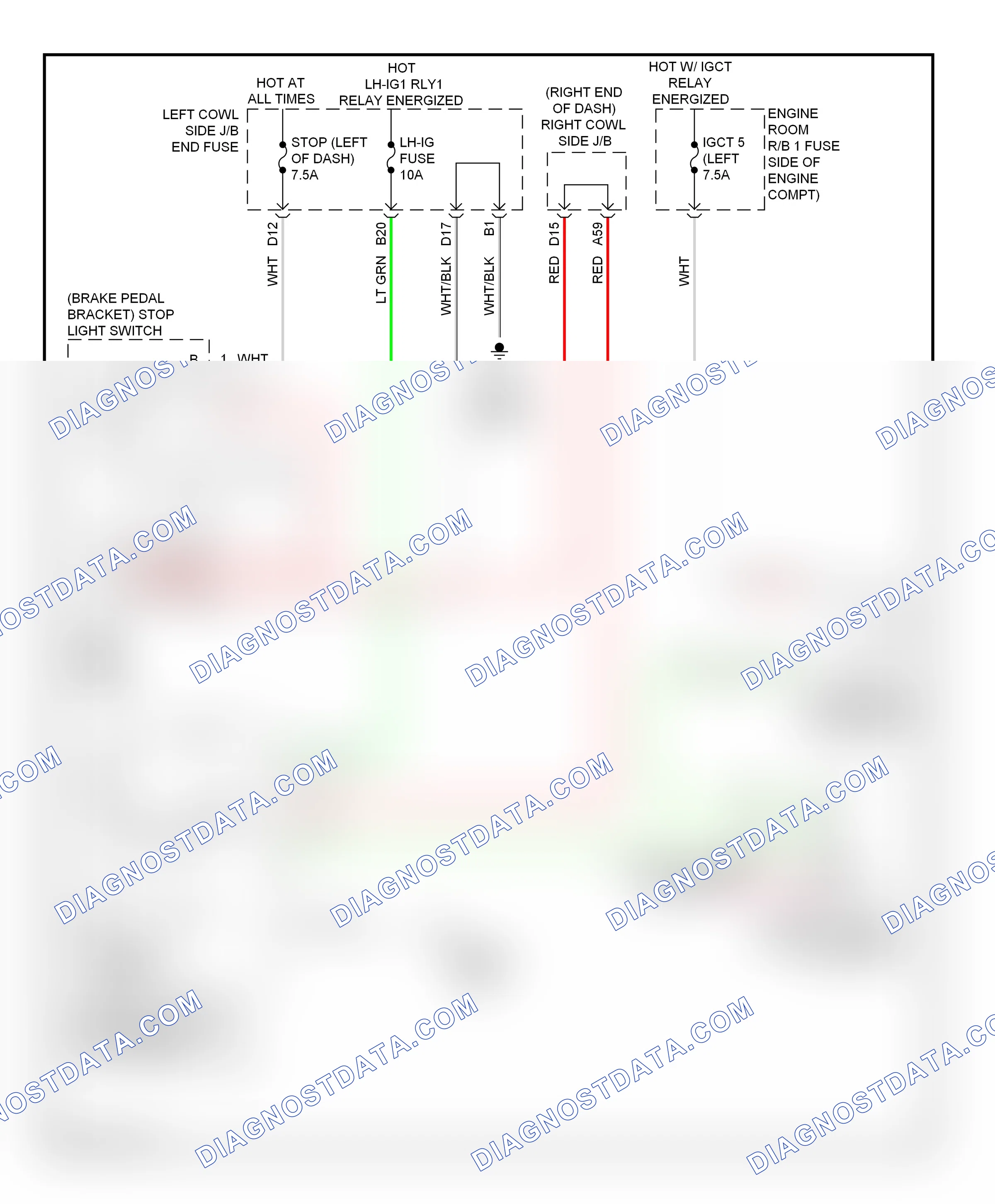 Shift interlock — Shift interlock circuit — Shift interlock circuit. Lexus GS IV (2011-2015)