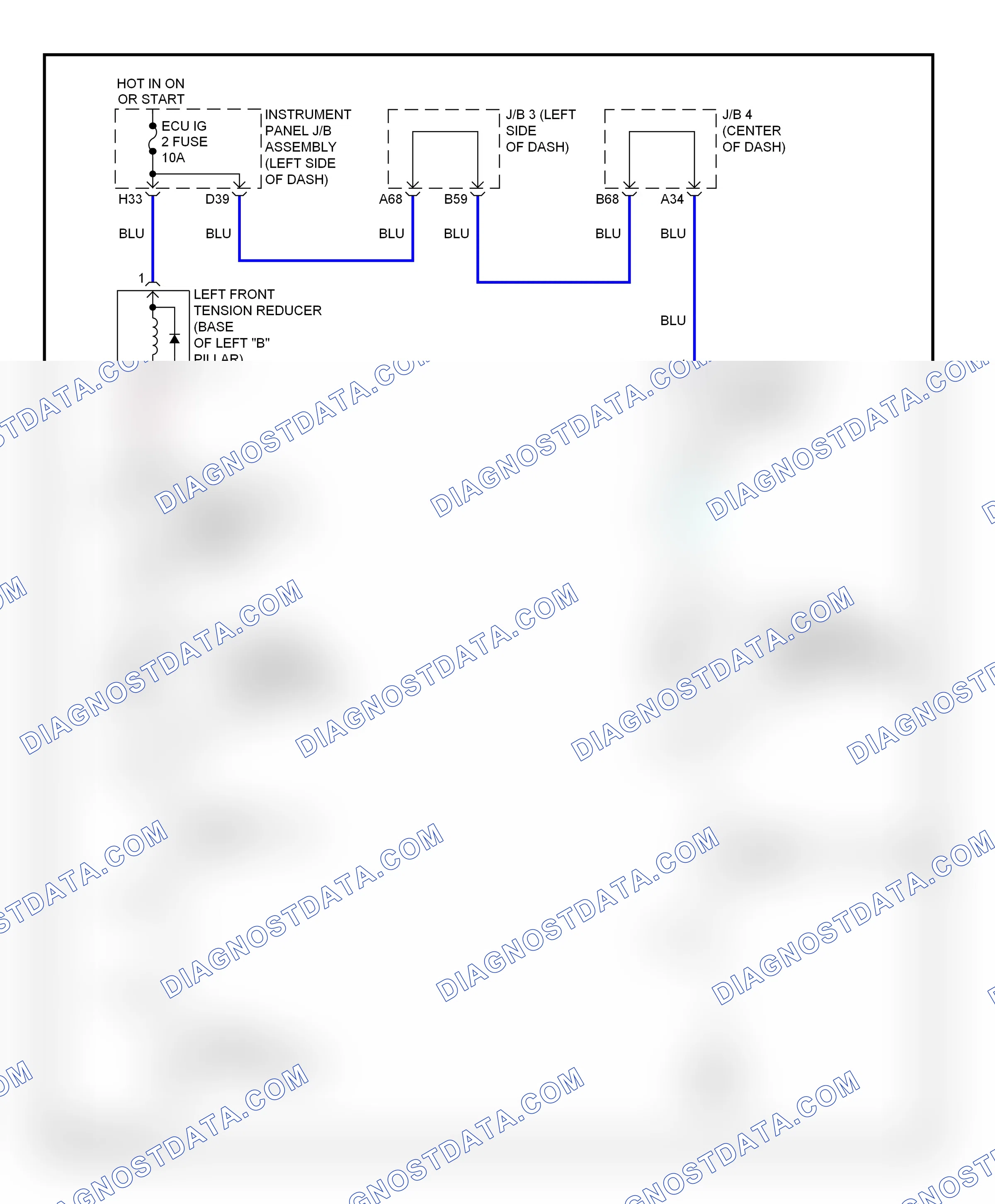 Passive restraints — Passive restraints circuit — Passive restraints circuit. Lexus GX J150 (2009-2013)