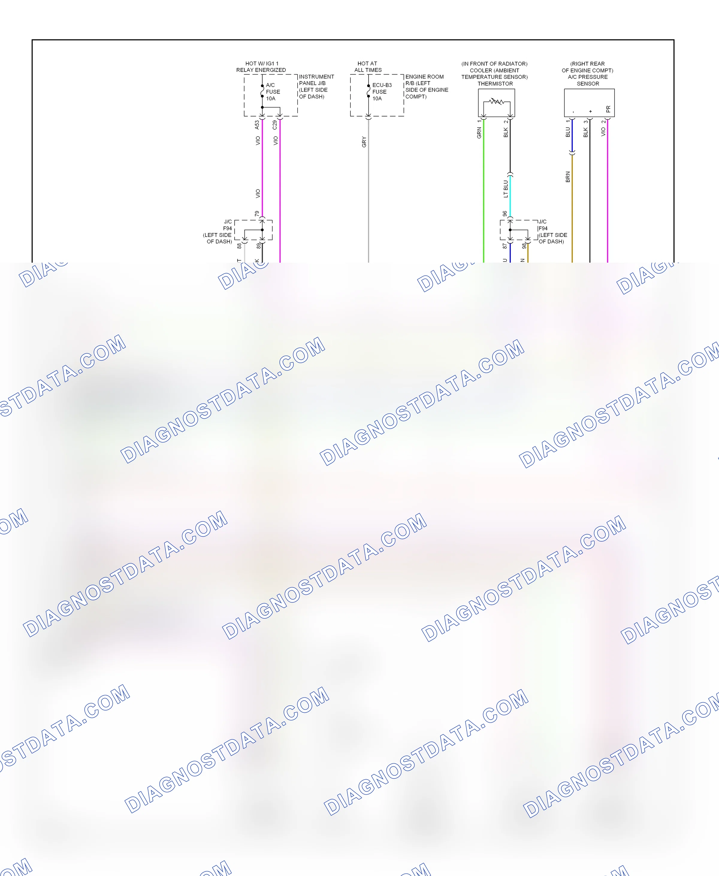 Air conditioning — Automatic a/c circuit — Automatic a/c circuit (1 of 3). Lexus HS I (2009-2012)