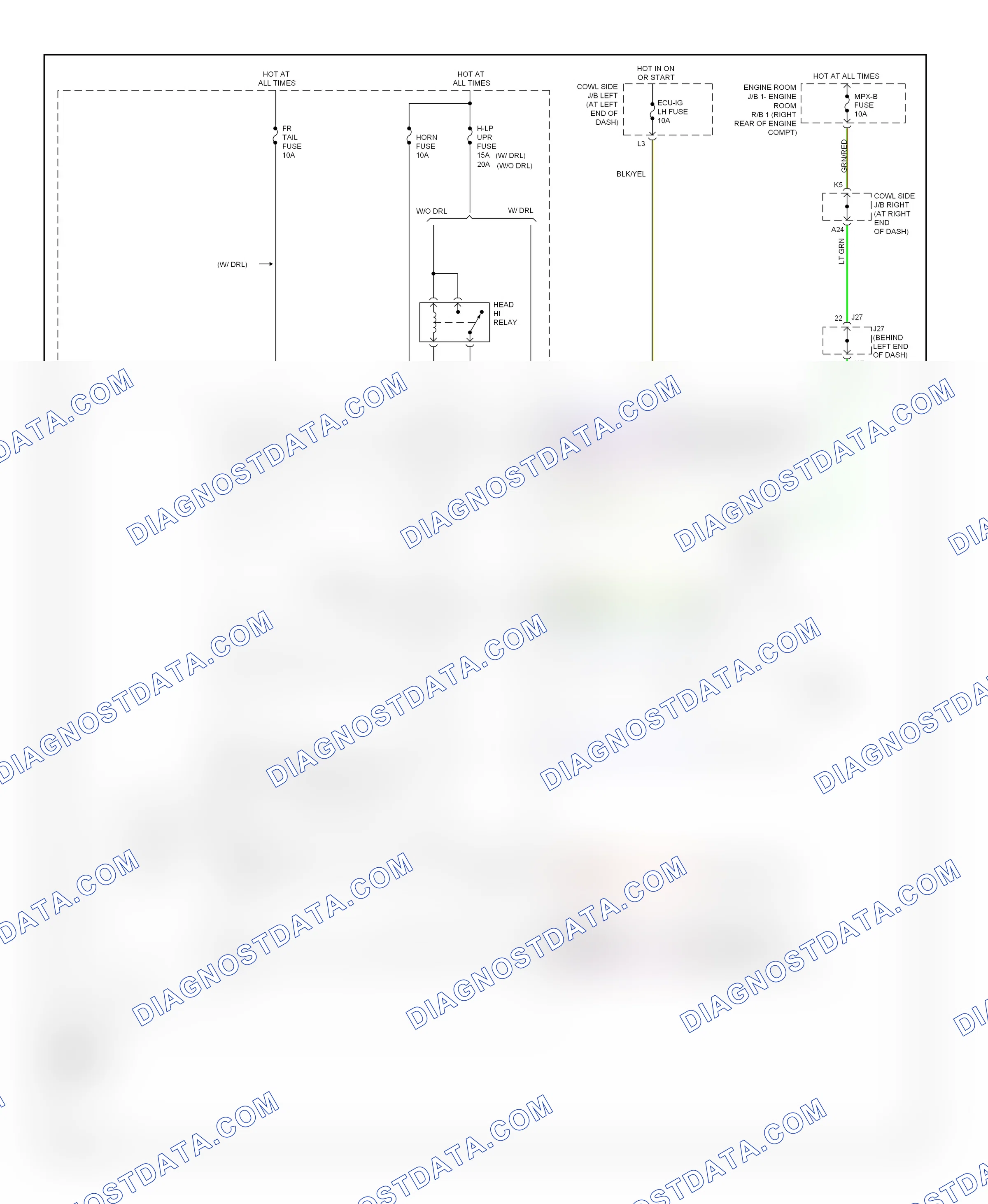 Body control modules — Front controller circuit — Front controller circuit. Lexus IS II (2005-2008)