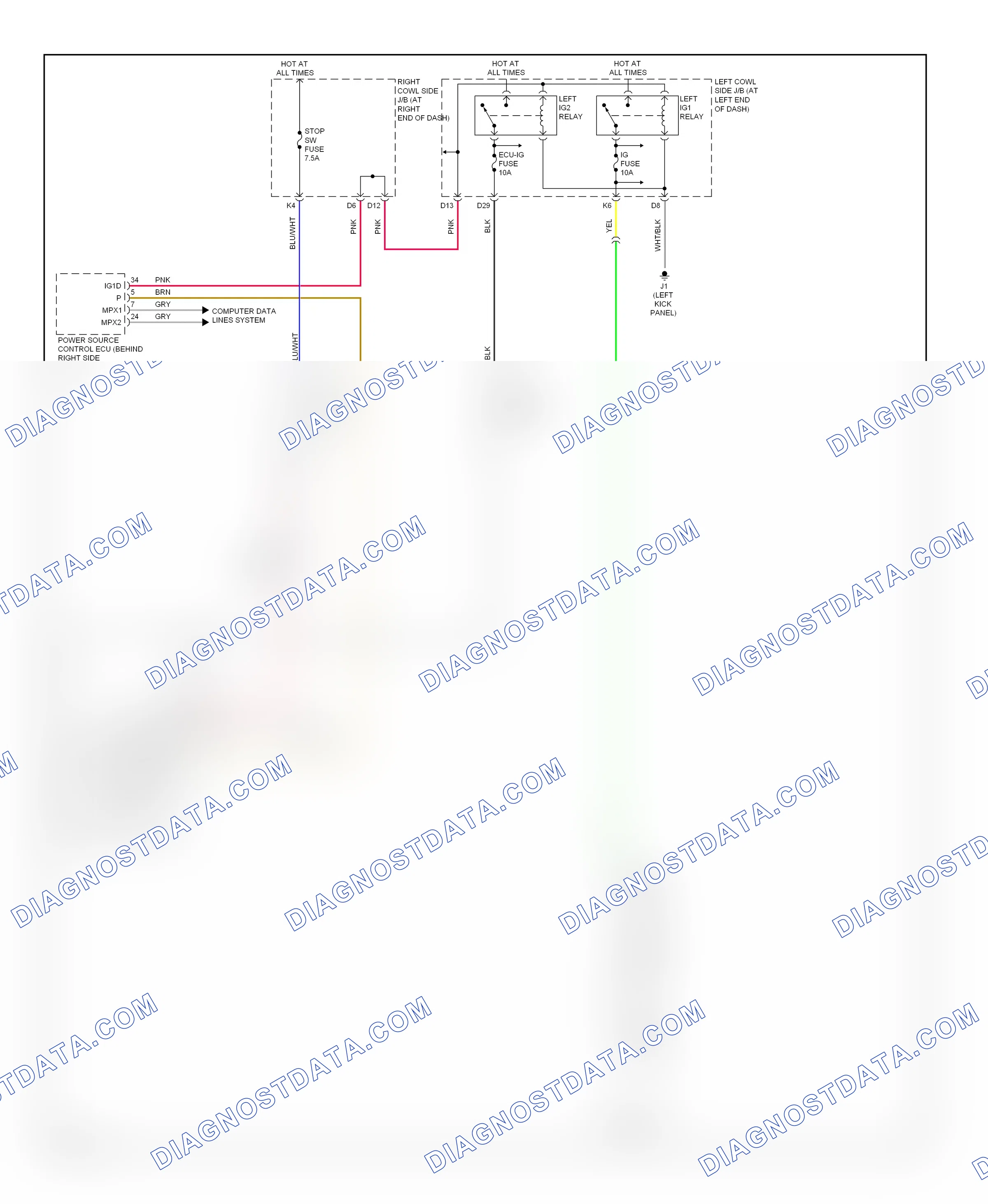 Shift interlock — Shift interlock circuit — Shift interlock circuit. Lexus IS II (2005-2008)