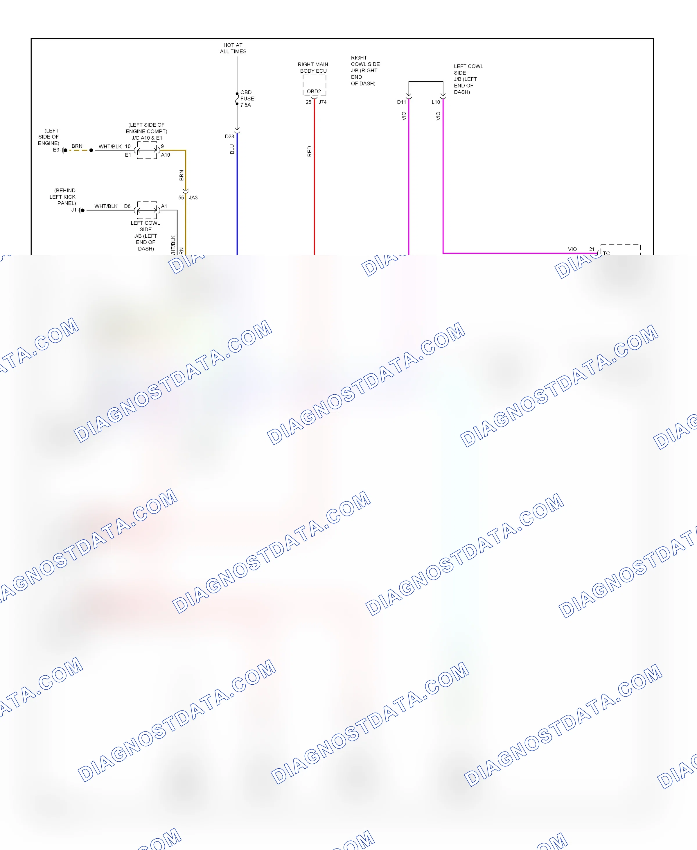 Computer data lines — Data link connector circuit — Data link connector circuit. Lexus IS III (2013-2016)
