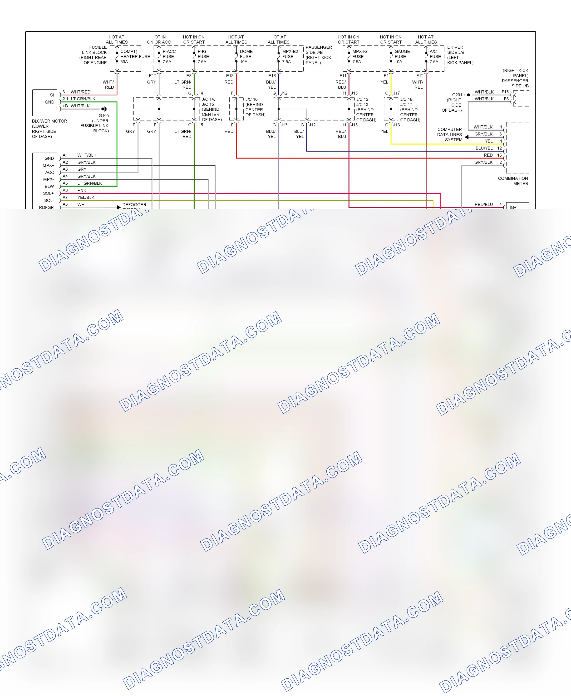 Air conditioning — Automatic a/c circuit — Automatic a/c circuit (1 of 2). Lexus LS III (2000-2003)