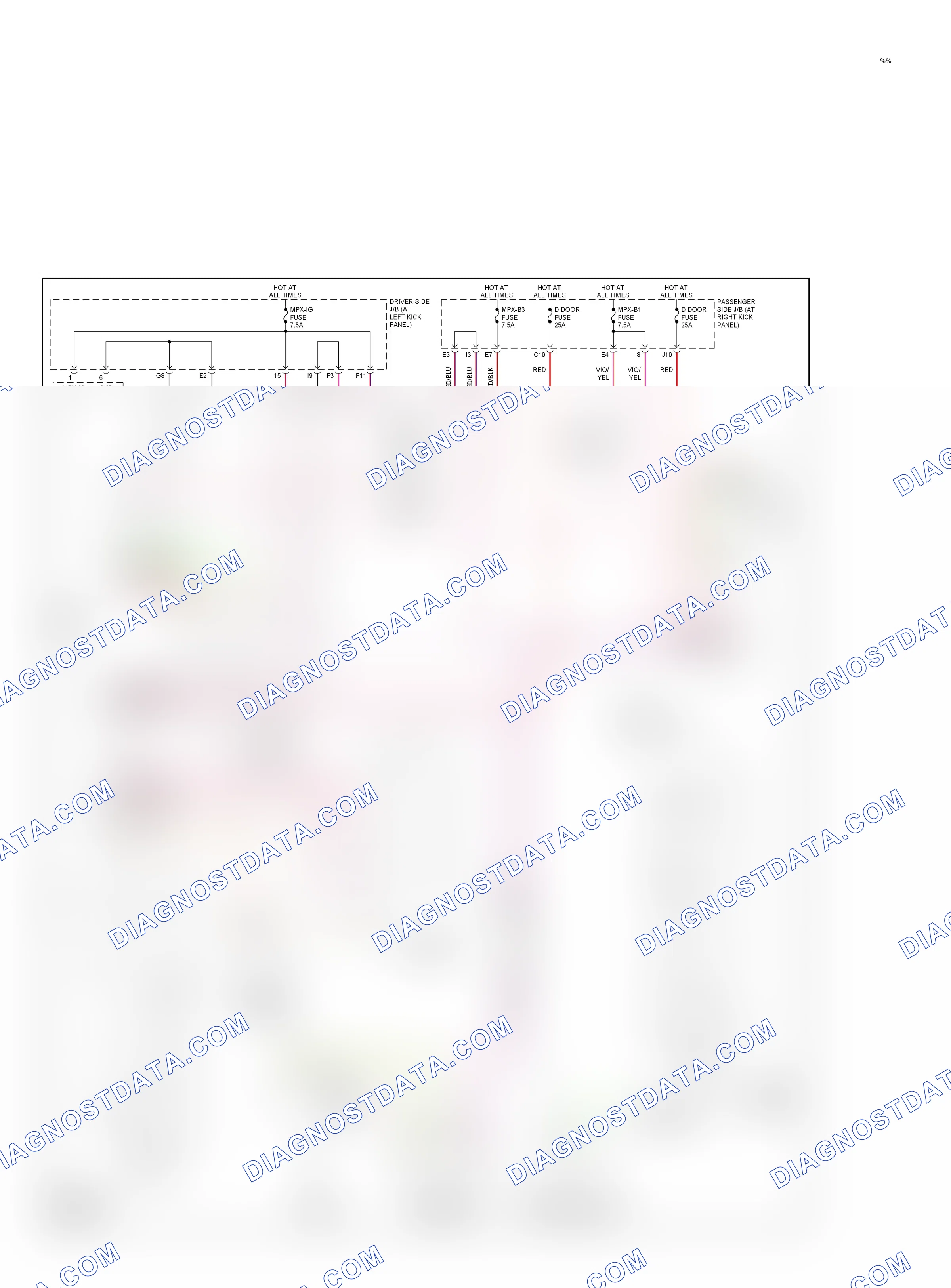 Memory systems — Memory mirrors circuit — Memory mirrors circuit. Lexus LS III (2000-2003)