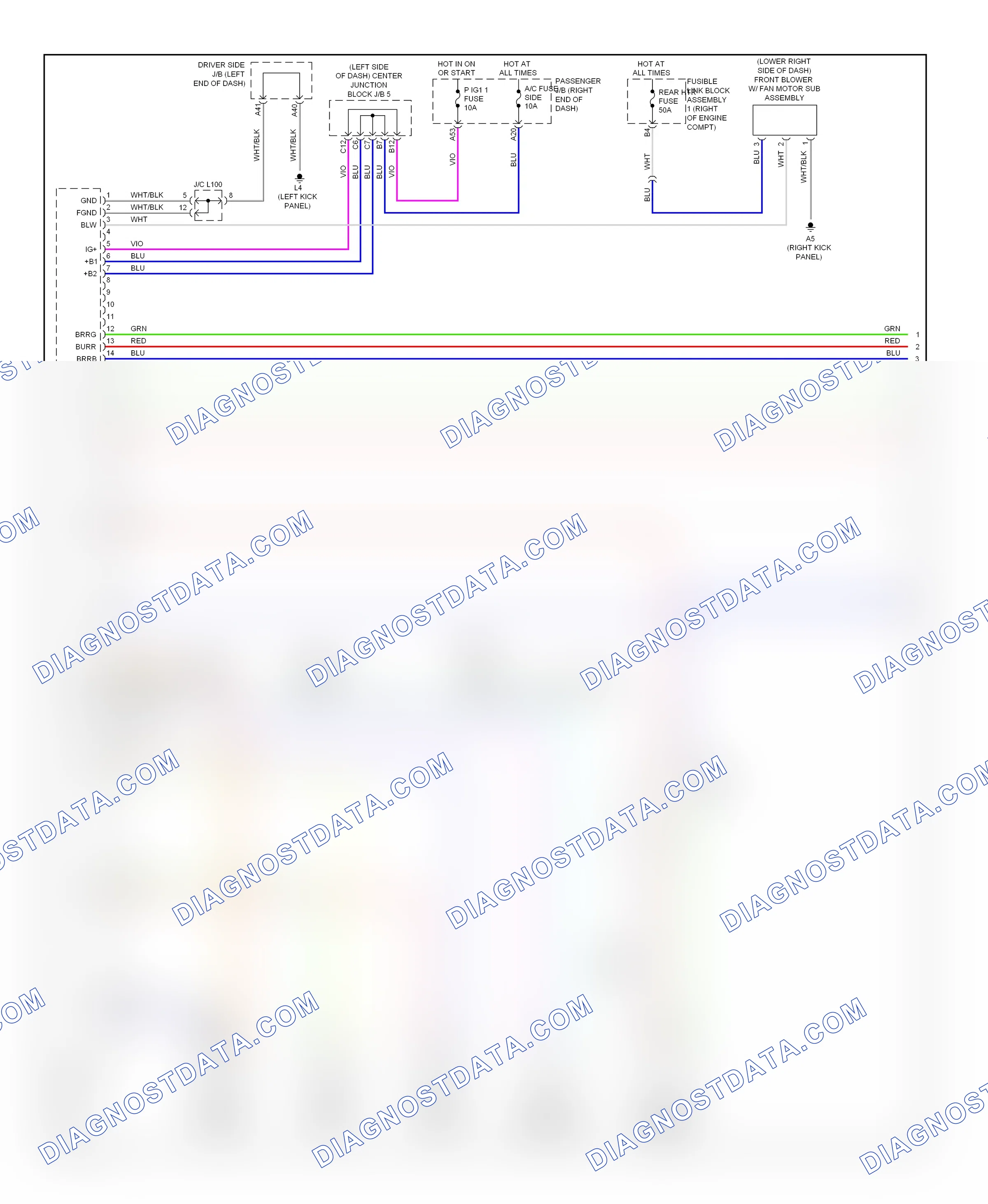 Air conditioning — Automatic a/c circuit — Automatic a/c circuit (1 of 5). Lexus LS IV (2006-2012)