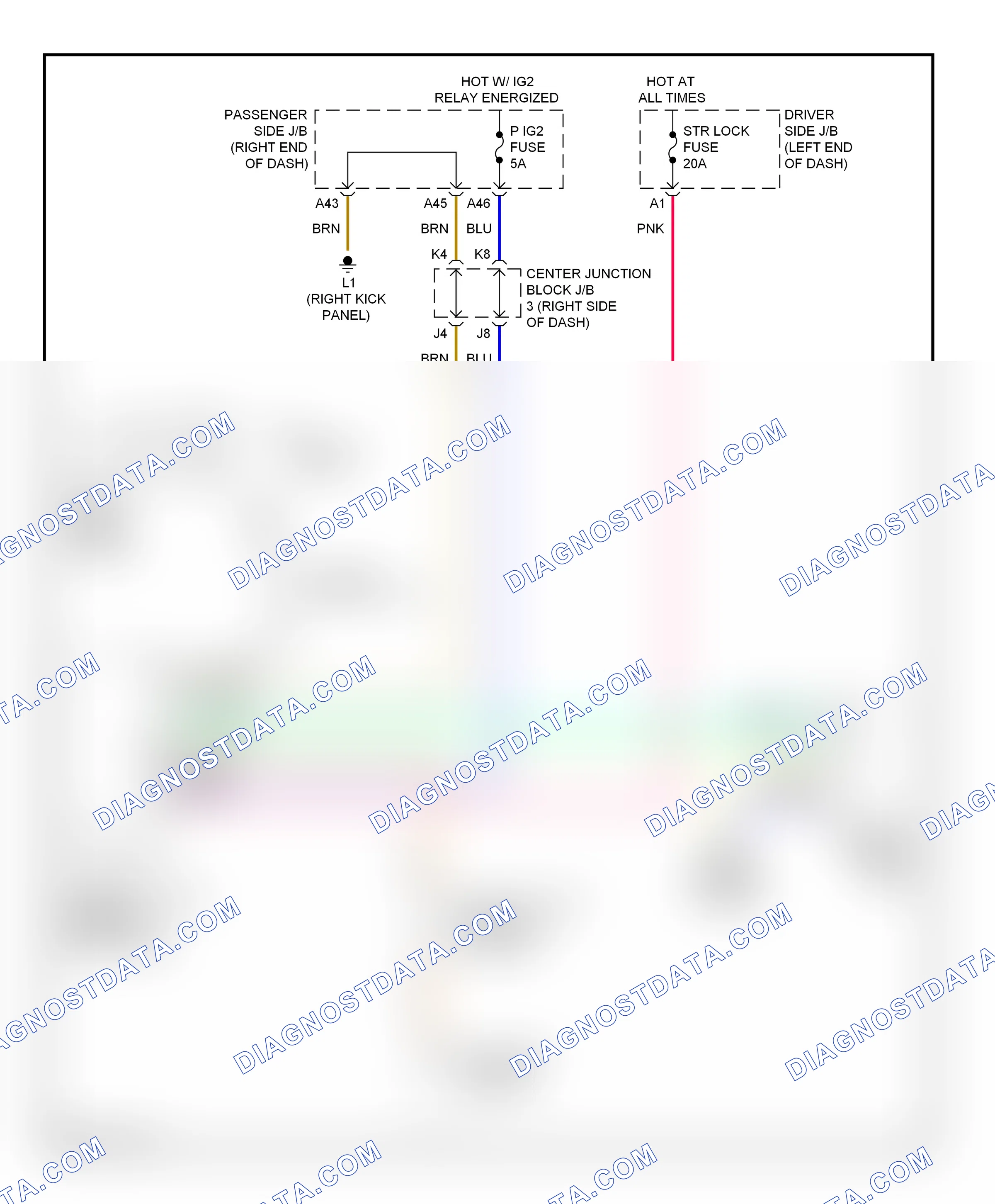 Shift interlock — Steering column circuit — Steering column circuit. Lexus LS IV (2006-2012)