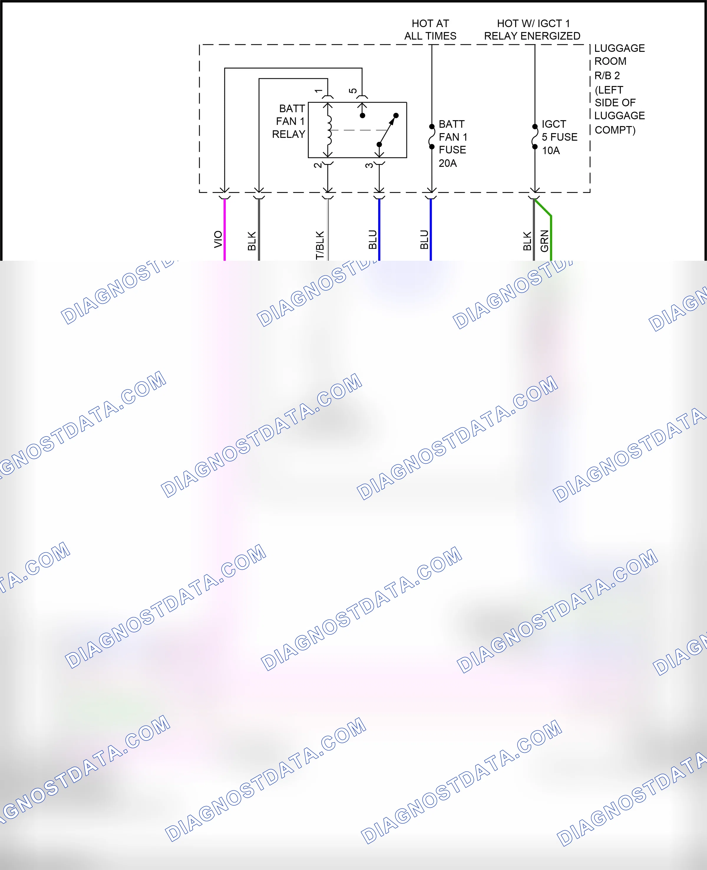 Cooling fan — Battery cooling fan circuit — Battery cooling fan circuit. Lexus LS V (2017-2021)