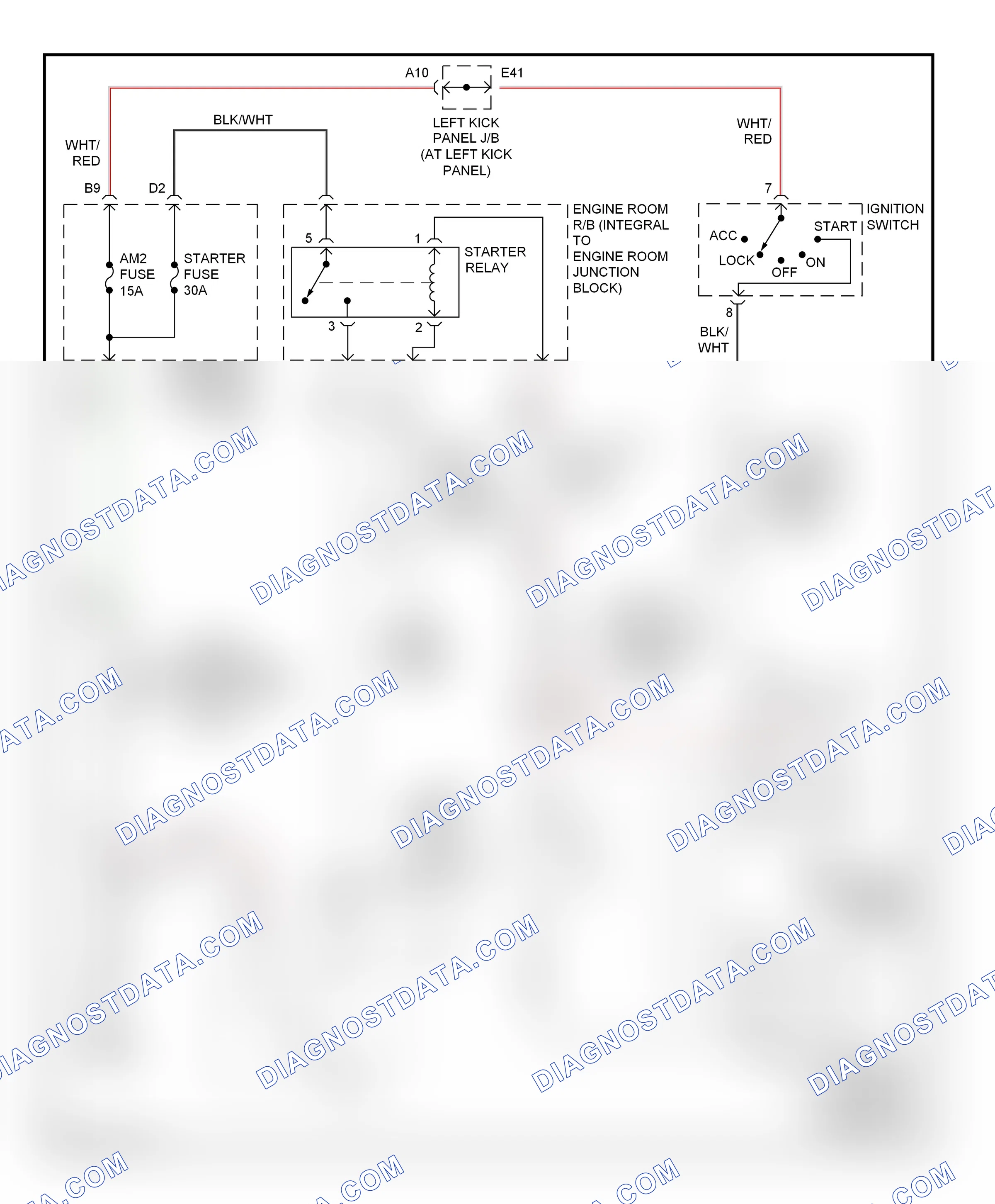 Starting/charging — Starting circuit — Starting circuit. Lexus LX J100 facelift (2002-2007)