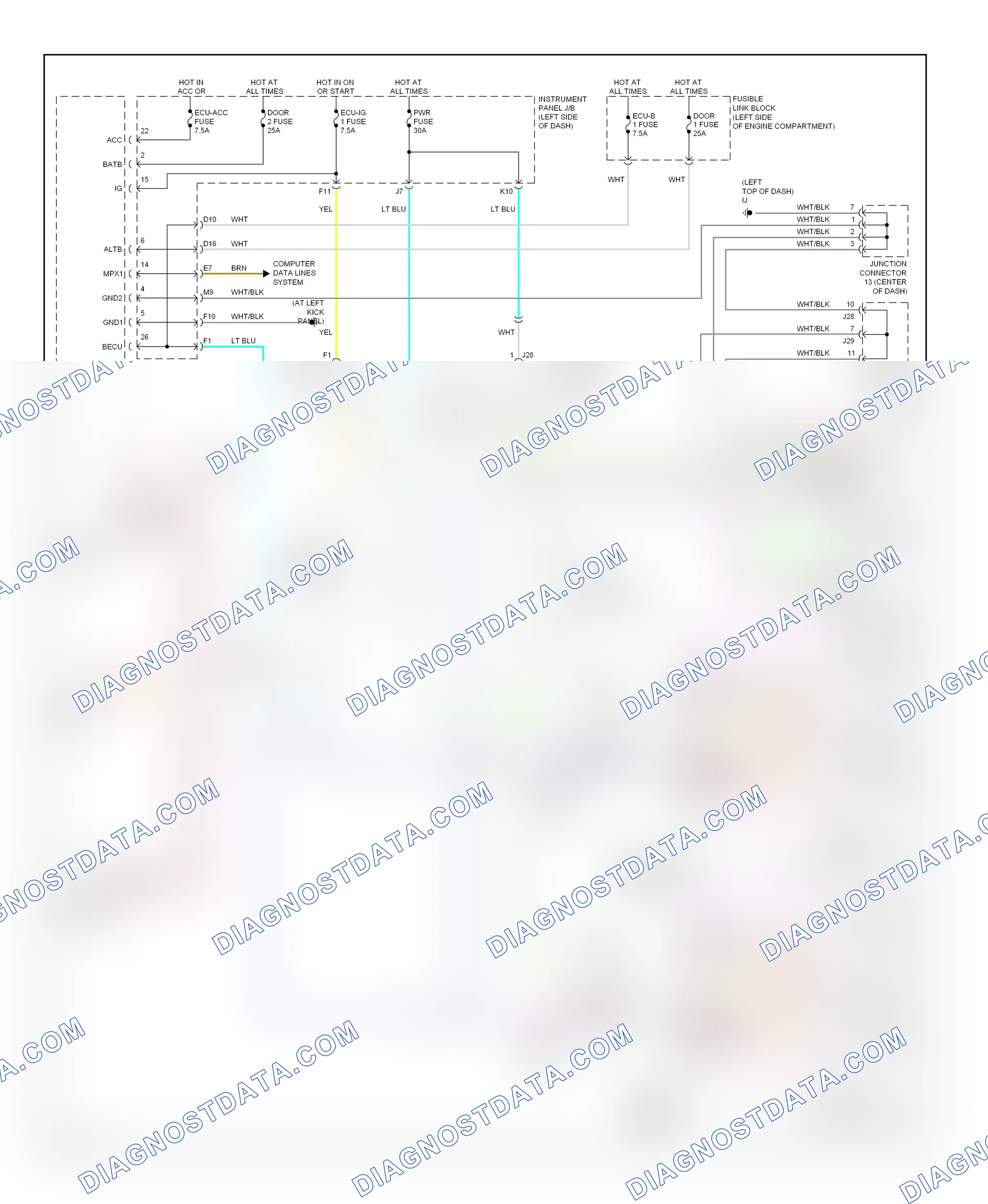 Memory systems — Memory mirrors circuit — Memory mirrors circuit. Lexus RX II facelift (2006-2009)