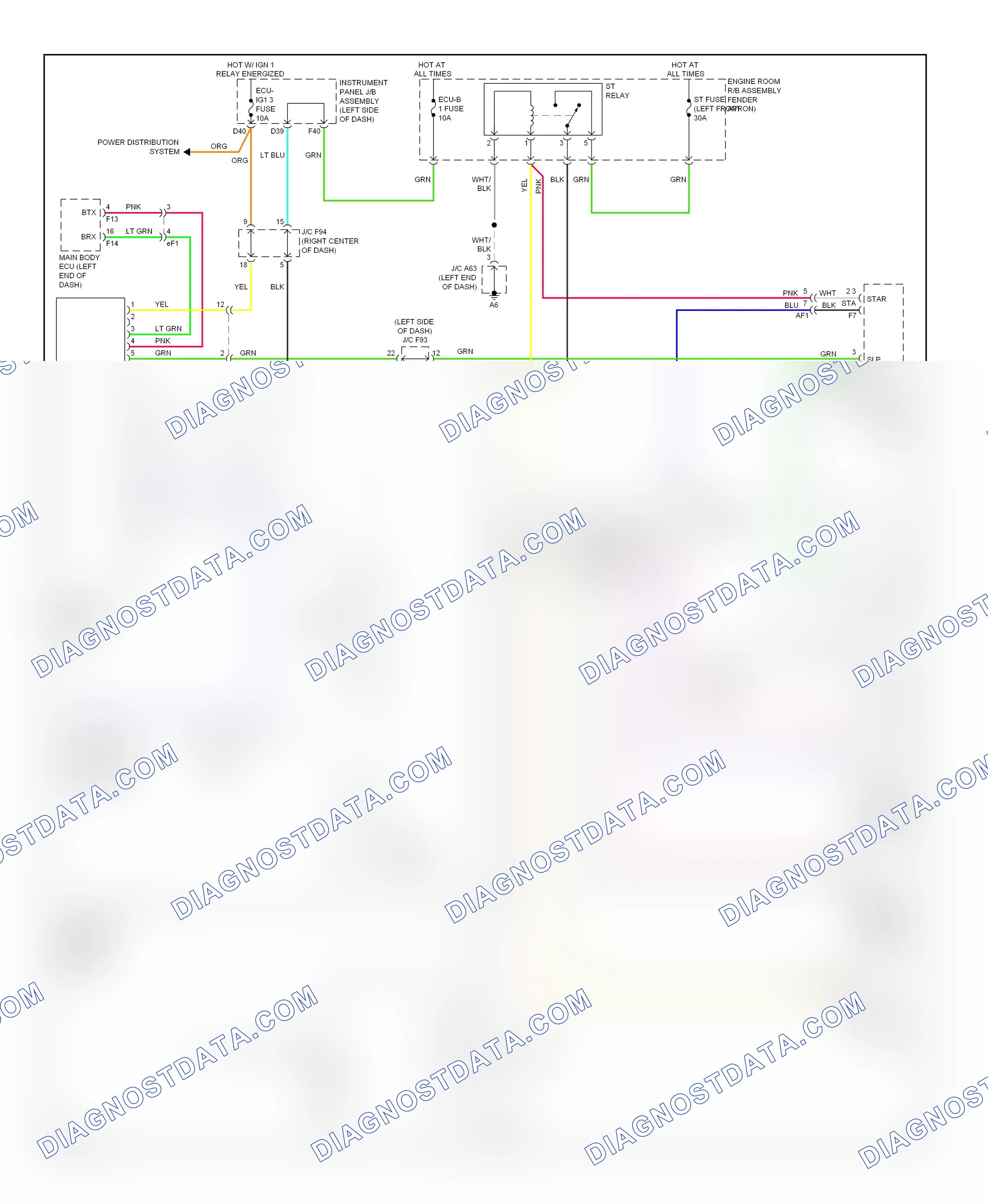 Starting/charging — Starting circuit — Starting circuit. Lexus RX III facelift (2012-2015)