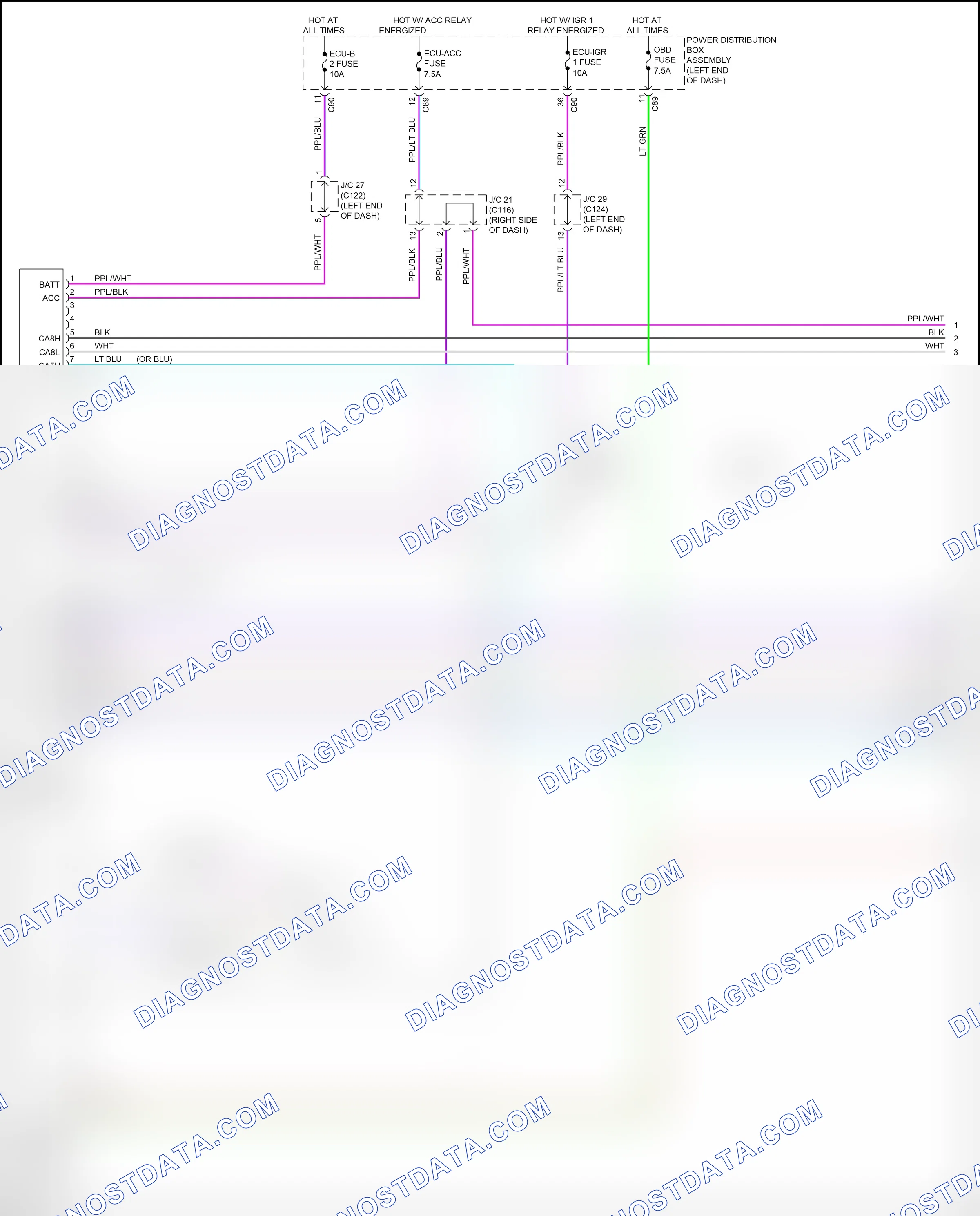 Computer data lines — Computer data lines circuit — Computer data lines circuit (1 of 7). Lexus RX V (2022-2024)