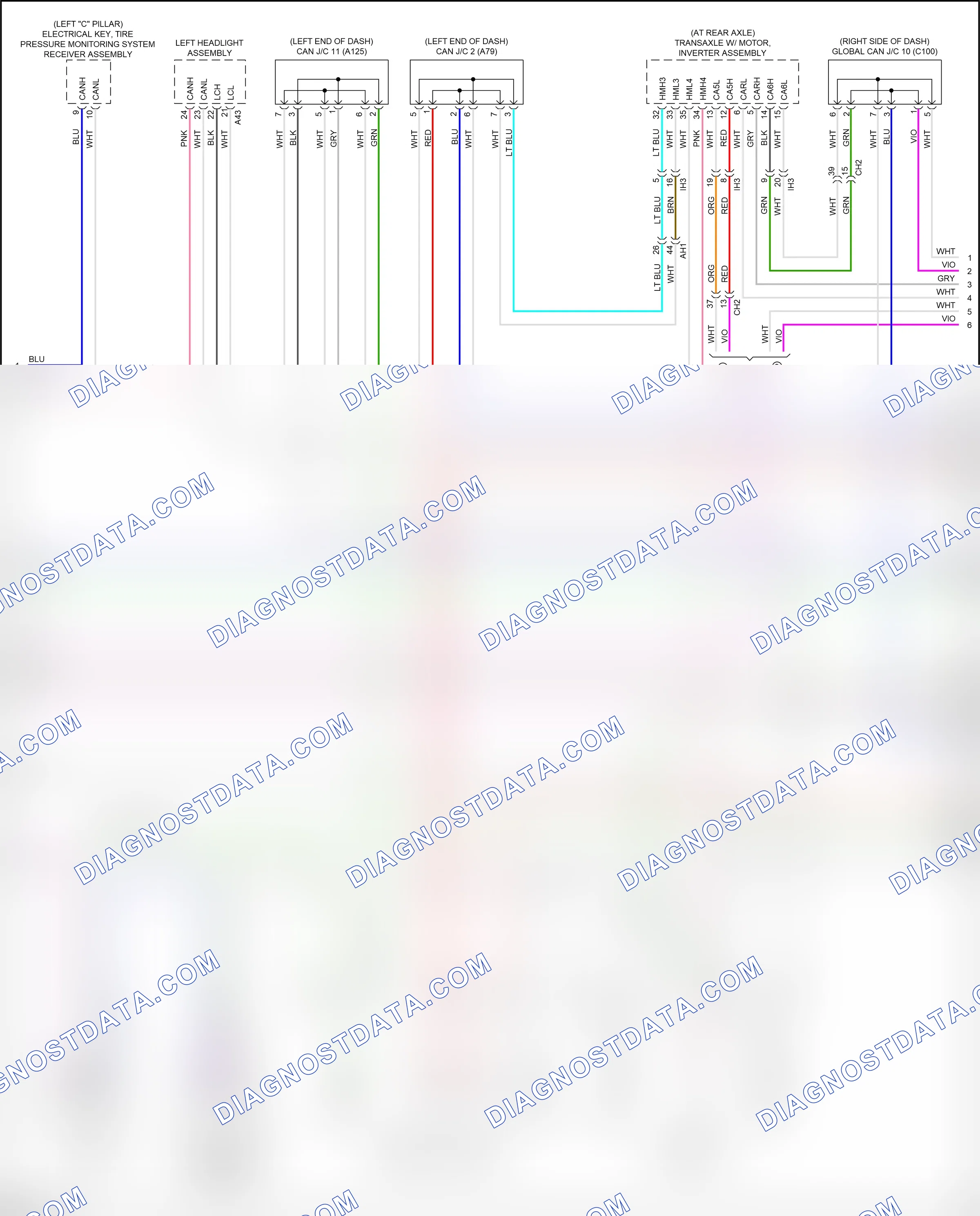 Computer data lines — Computer data lines circuit — Computer data lines circuit (4 of 8). Lexus RX V (2022-2024)