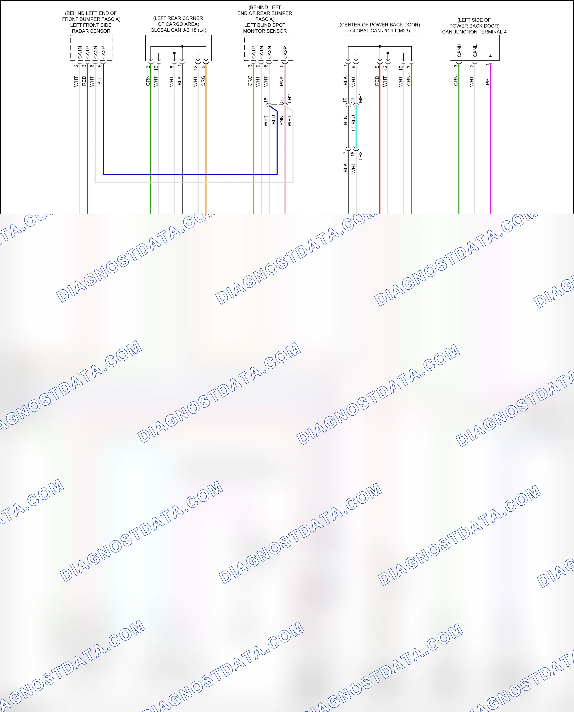 Computer data lines — Computer data lines circuit — Computer data lines circuit (6 of 7). Lexus RX V (2022-2024)