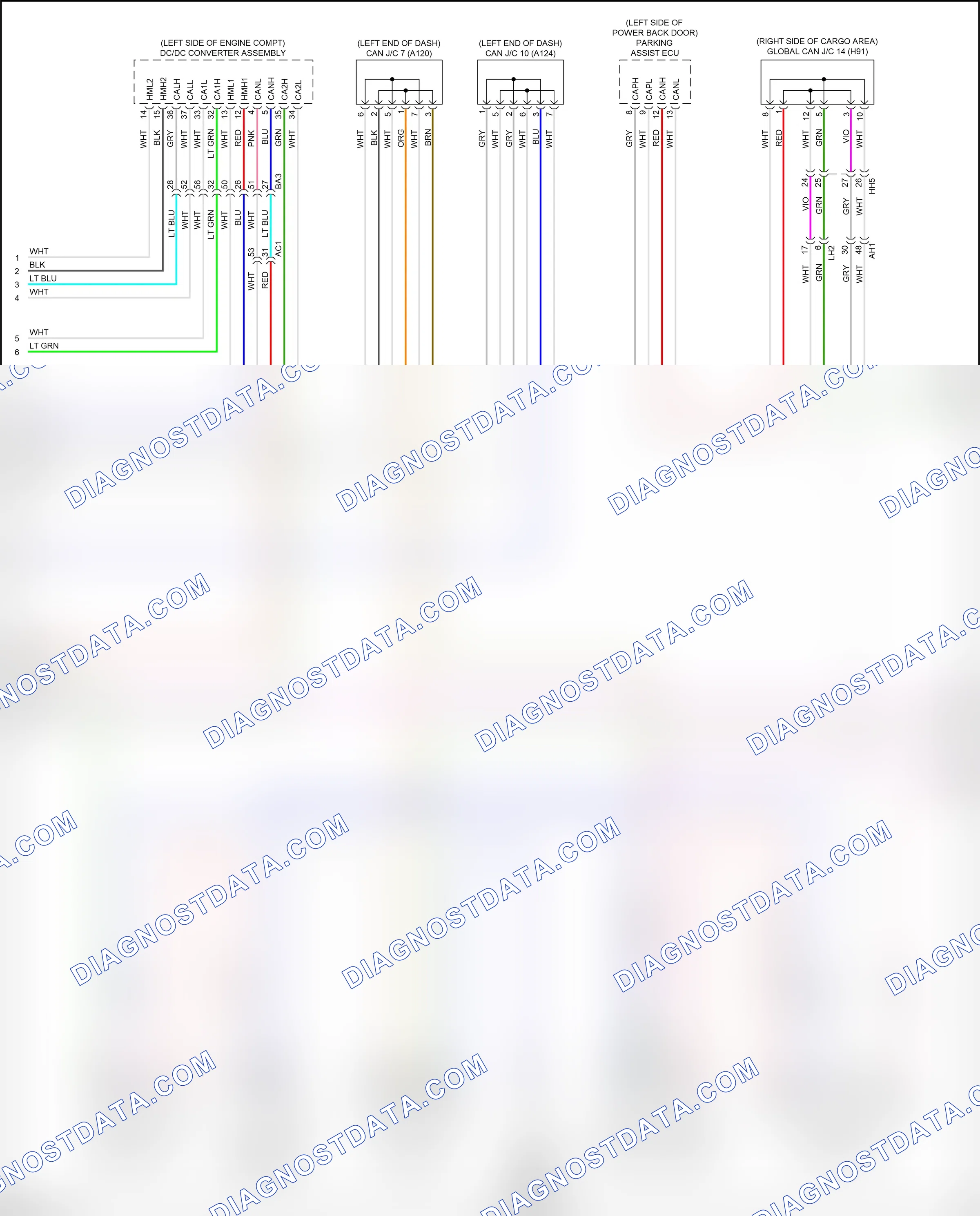 Computer data lines — Computer data lines circuit — Computer data lines circuit (6 of 8). Lexus RX V (2022-2024)